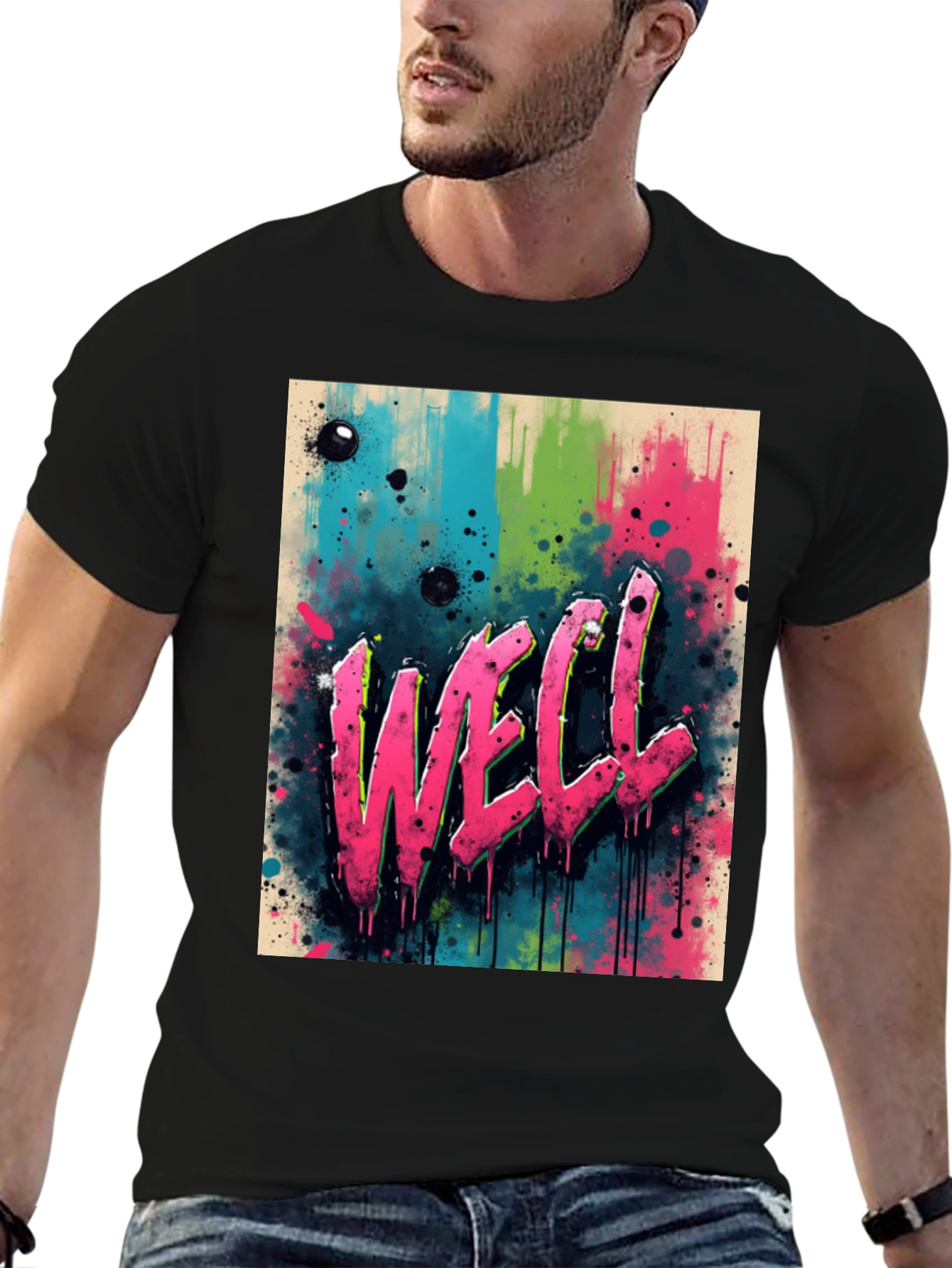 Graffiti Style Graphic Tee - WELL
