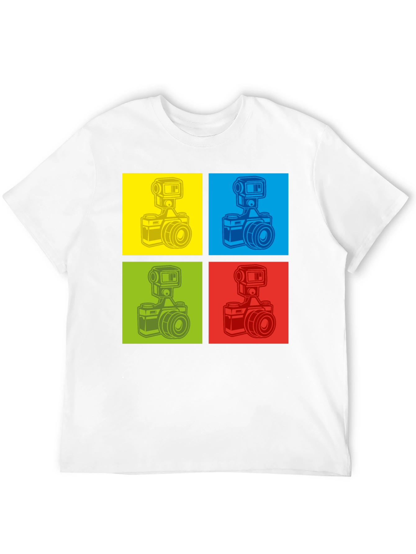 Retro Camera Graphic T-Shirt - Pop Art Design