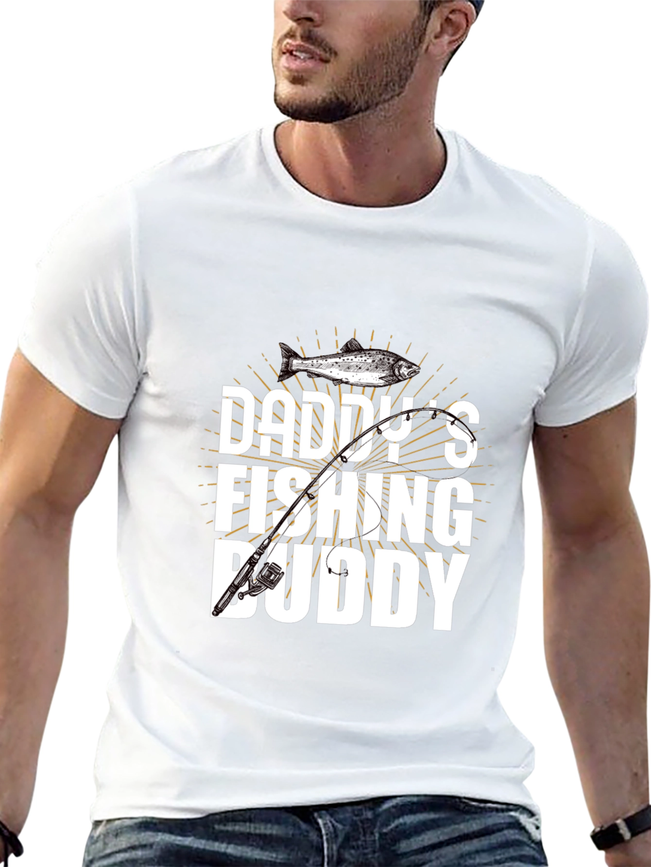 Daddys Fishing Buddy Graphic T-Shirt