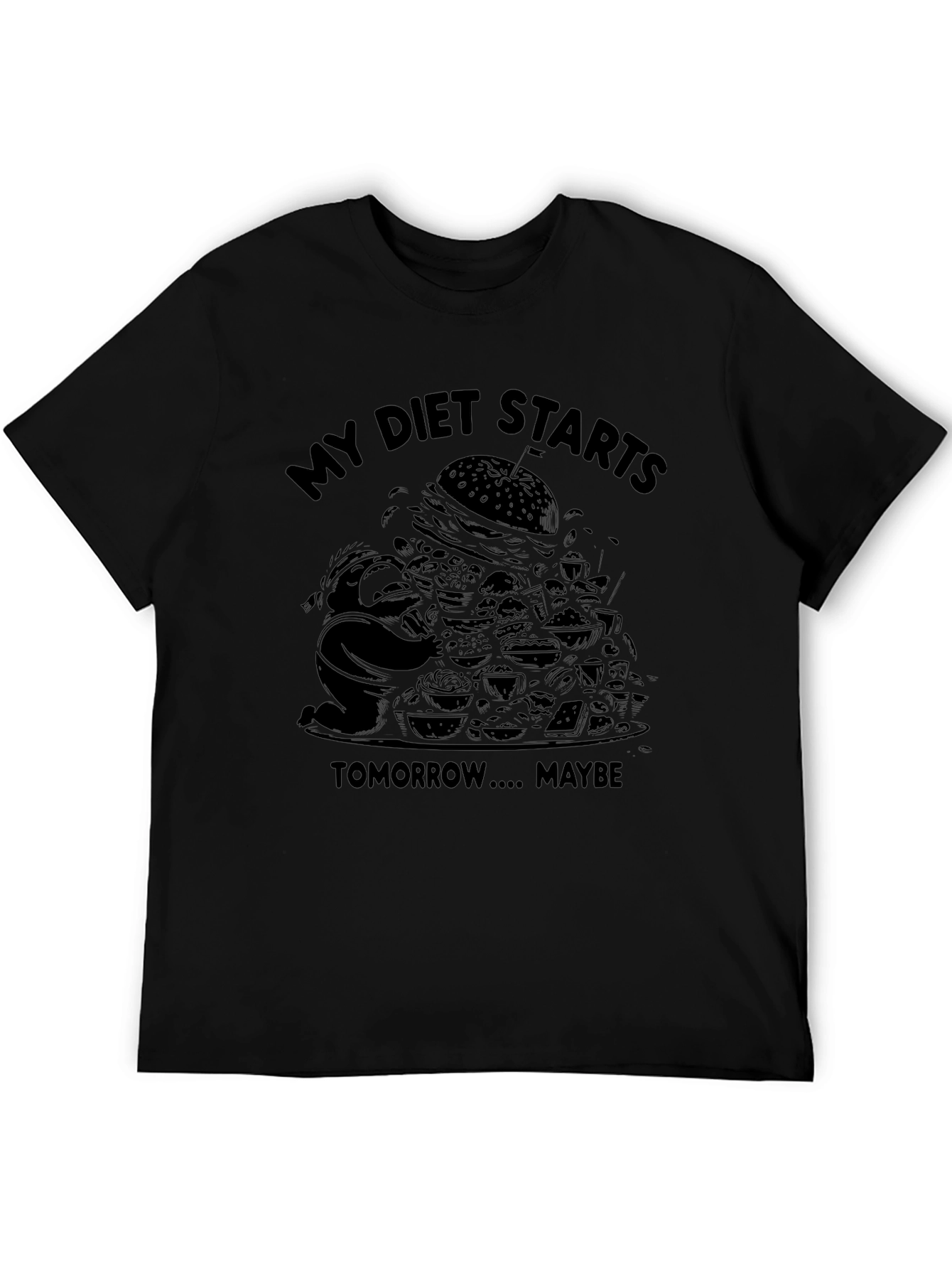 Diet Starts Tomorrow Funny Graphic Tee