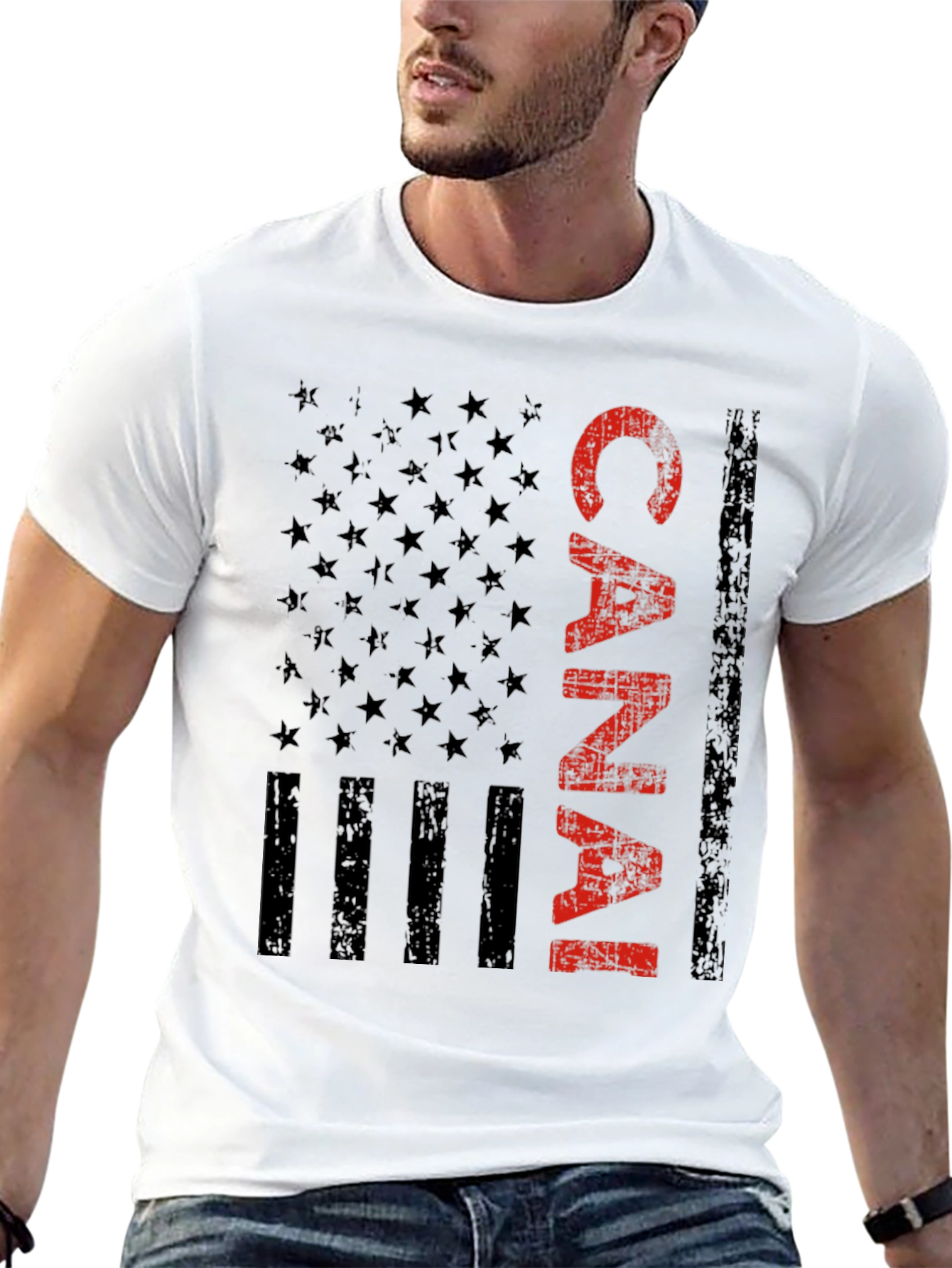 Canal Zone American Flag Graphic Tee