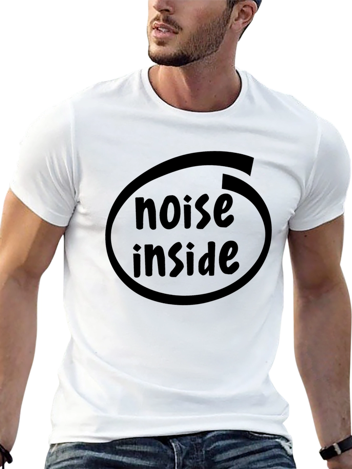 Noise Inside Black Graphic Tee