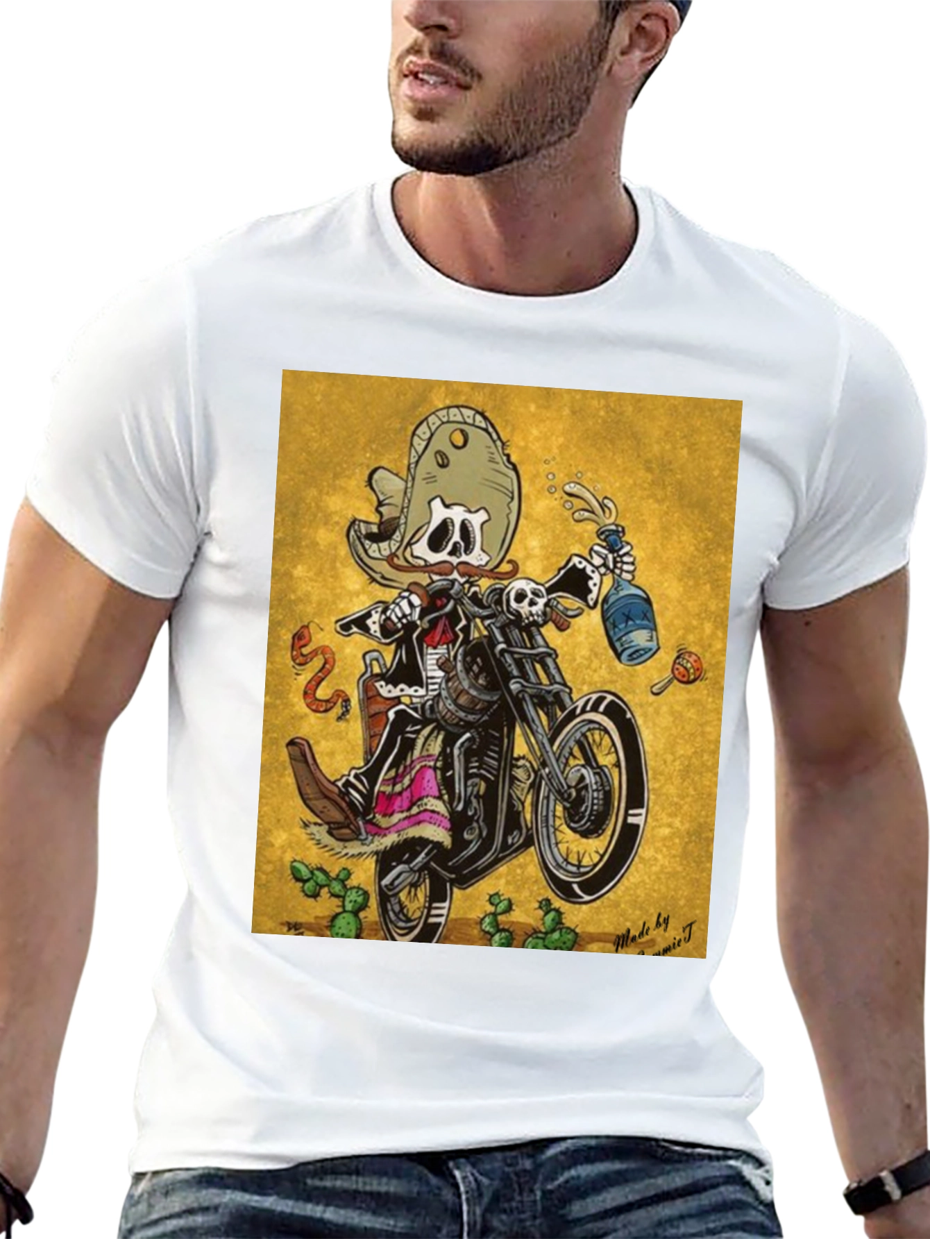 Day of the Dead Biker T-Shirt