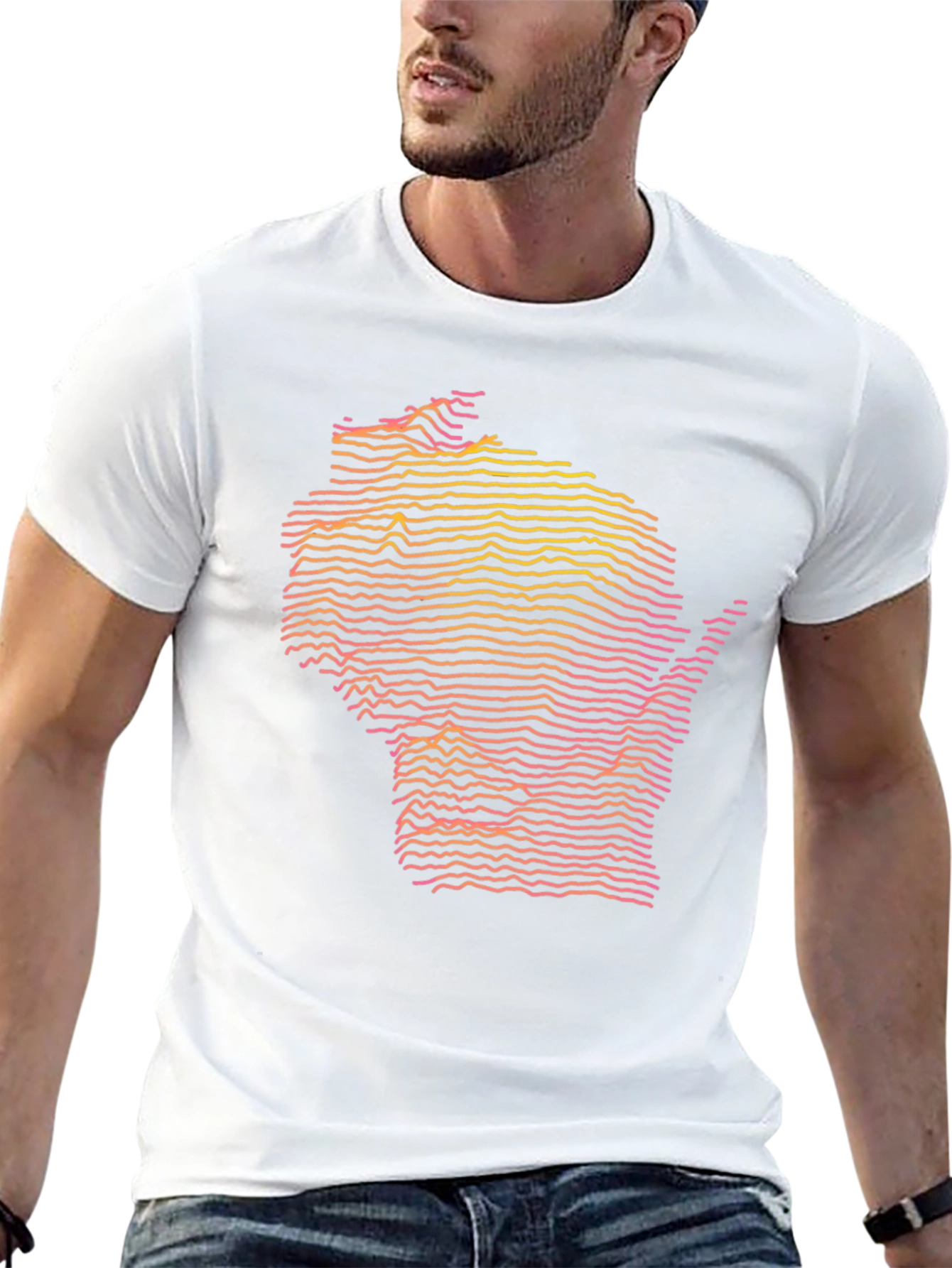 Wisconsin Topographic Lines T-Shirt
