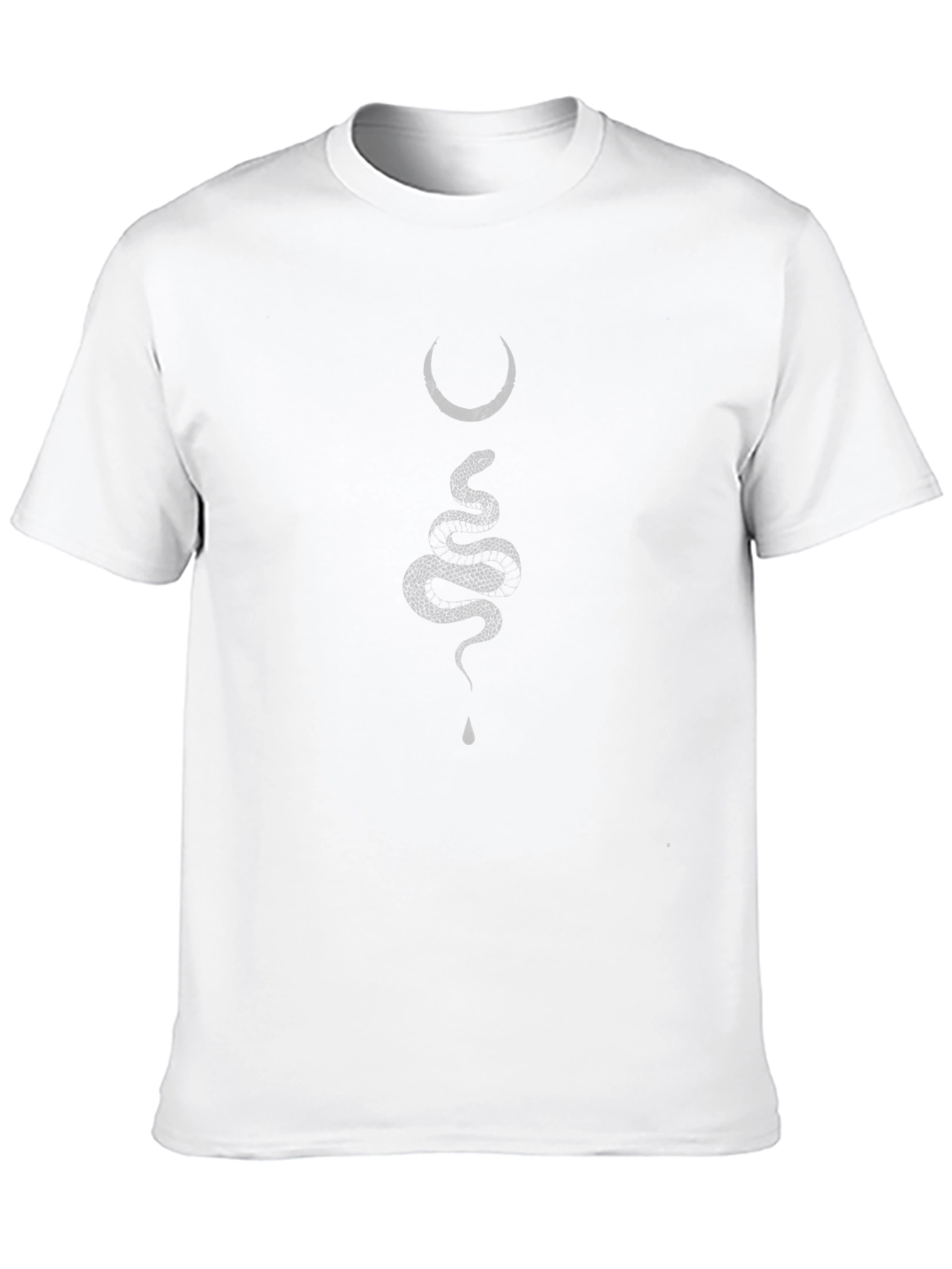 Snake & Moon Graphic Tee - Black