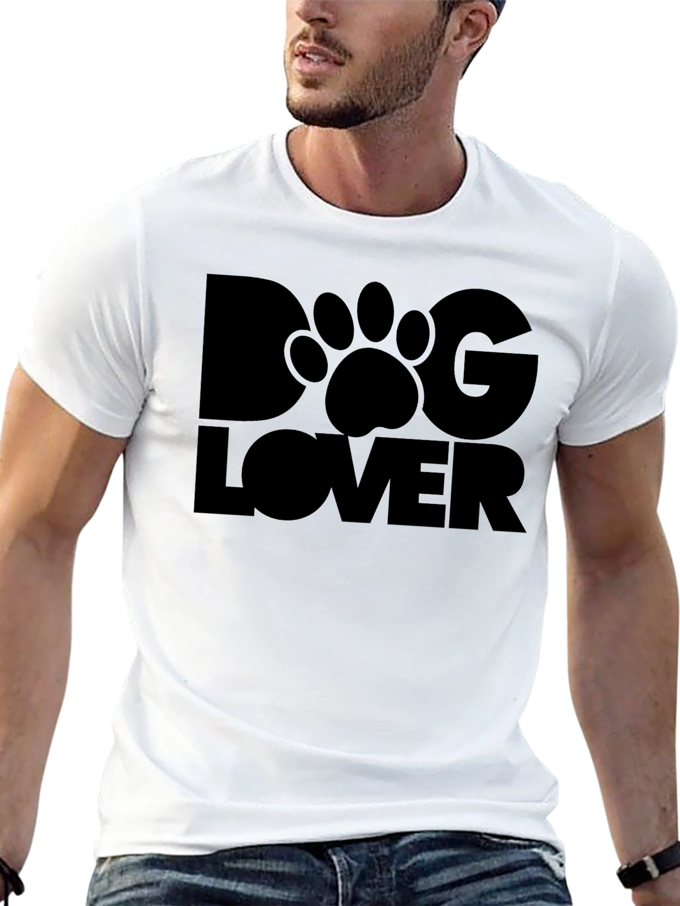 Dog Lover T-Shirt - Black Casual Tee