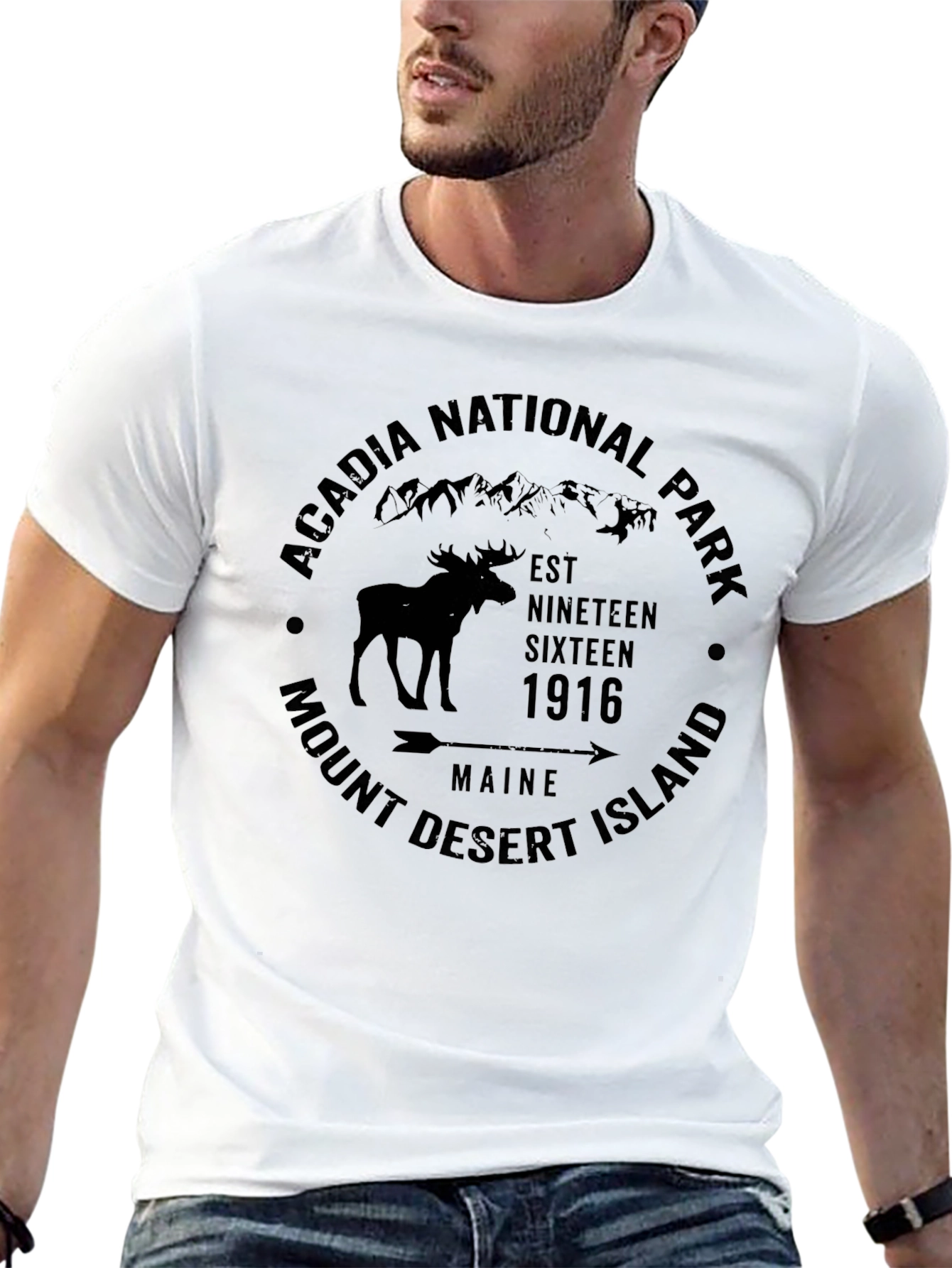 Acadia National Park Moose Graphic T-Shirt