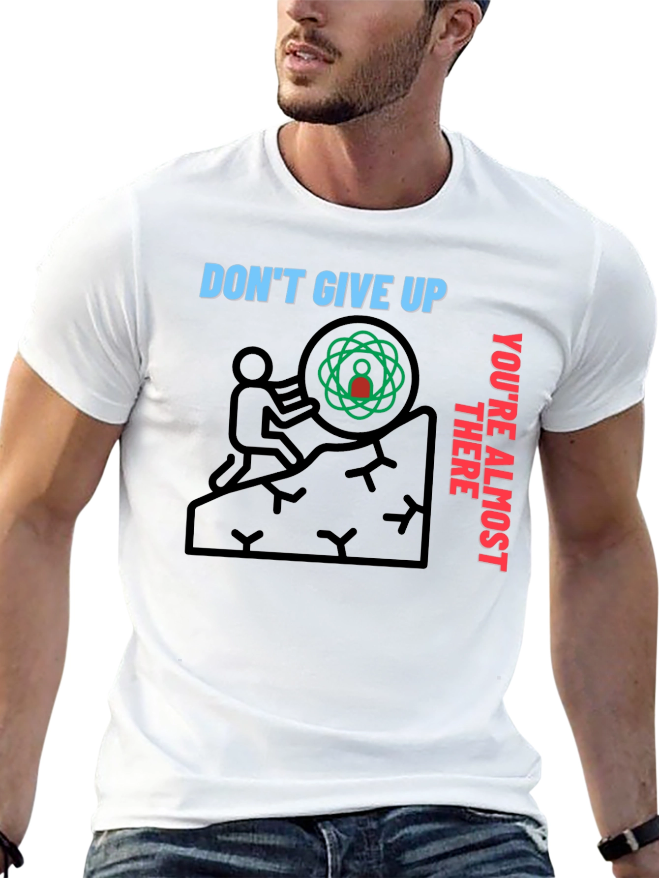 Motivational Dont Give Up Graphic T-Shirt