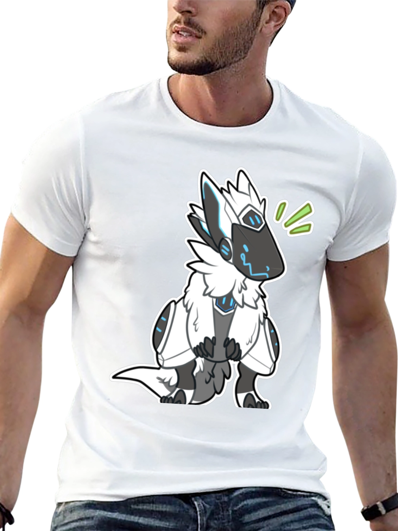 Protogen Furry T-Shirt - Black