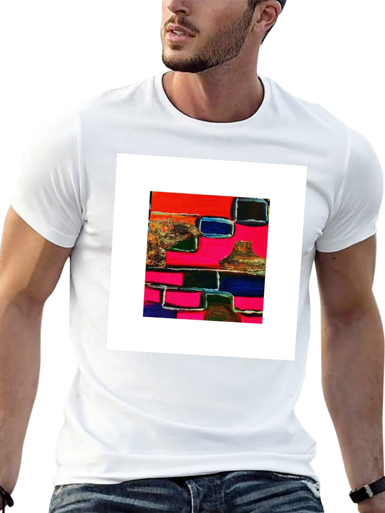 Abstract Art Graphic Tee - Modern Style
