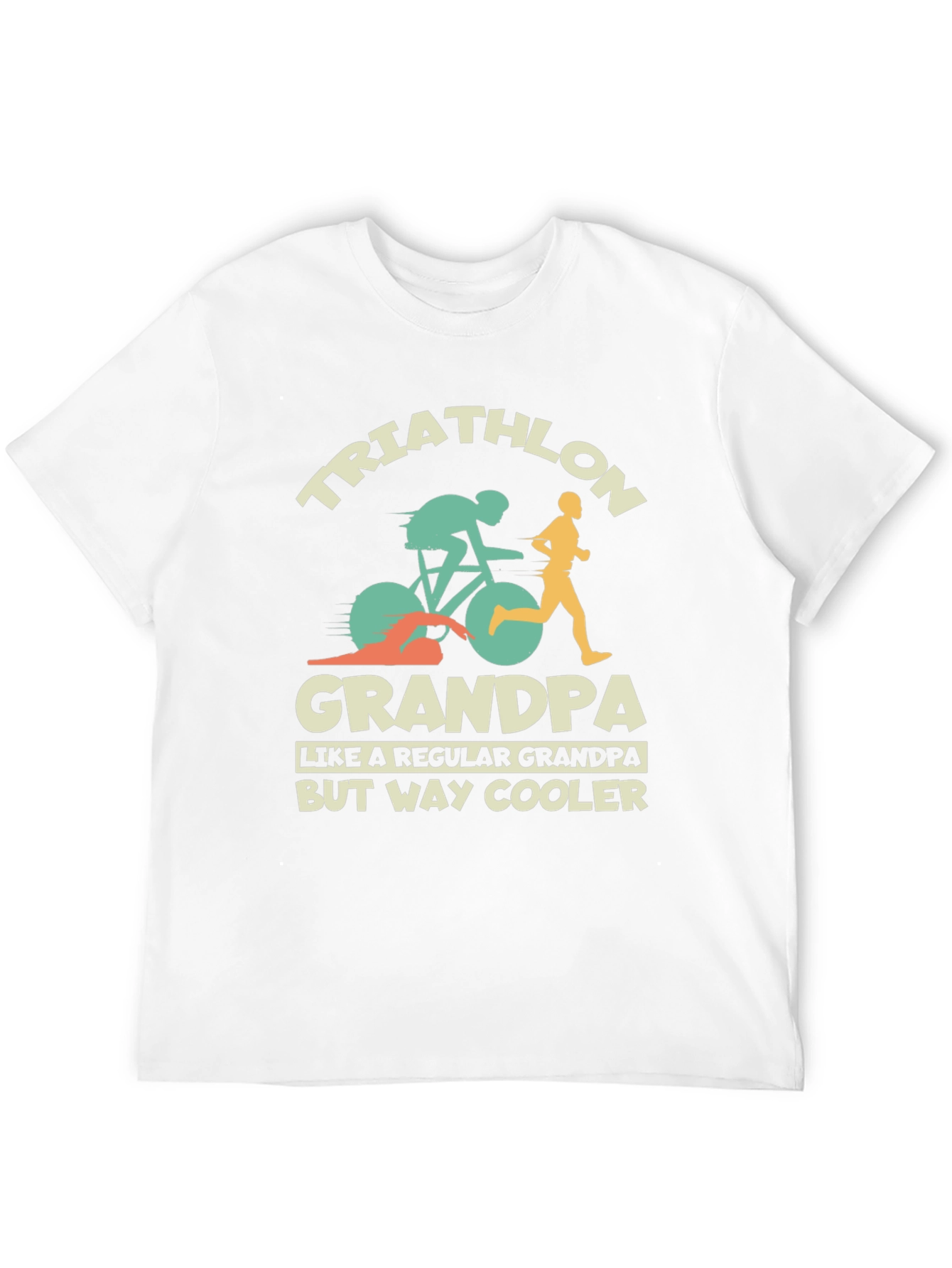 Triathlon Grandpa T-Shirt - Cool Grandfather Tee