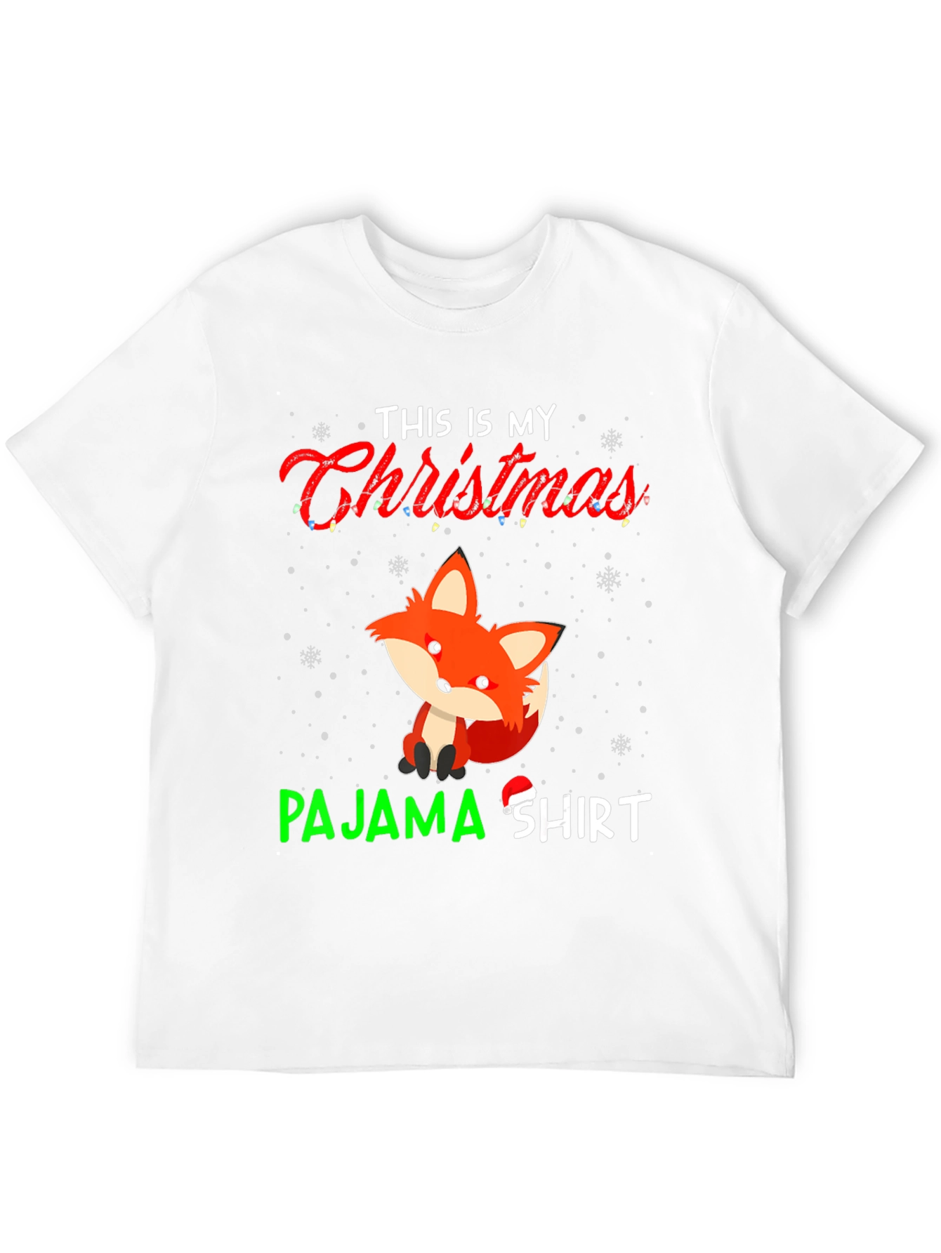 Christmas Fox Pajama T-Shirt