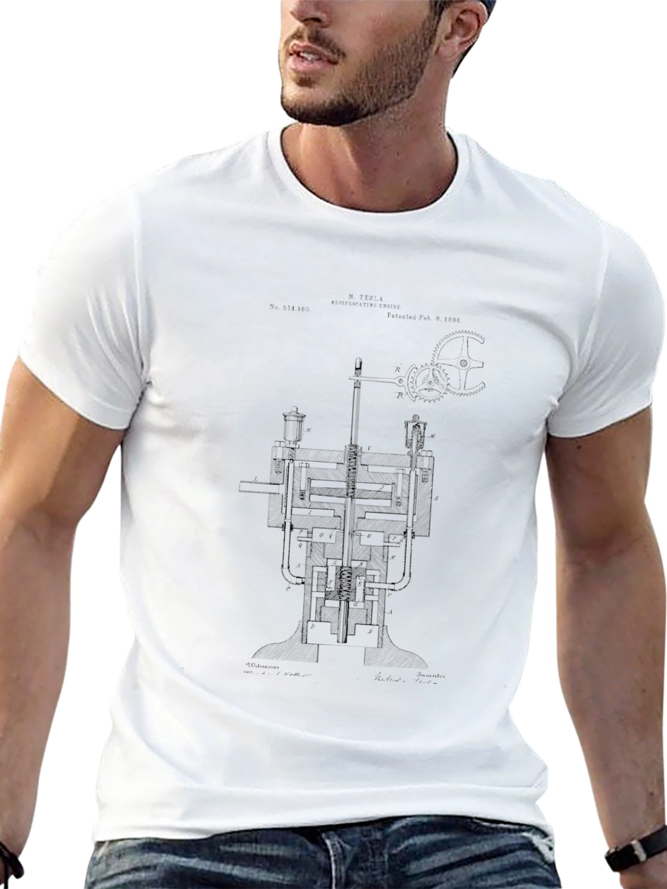 Blueprint Graphic Black T-Shirt