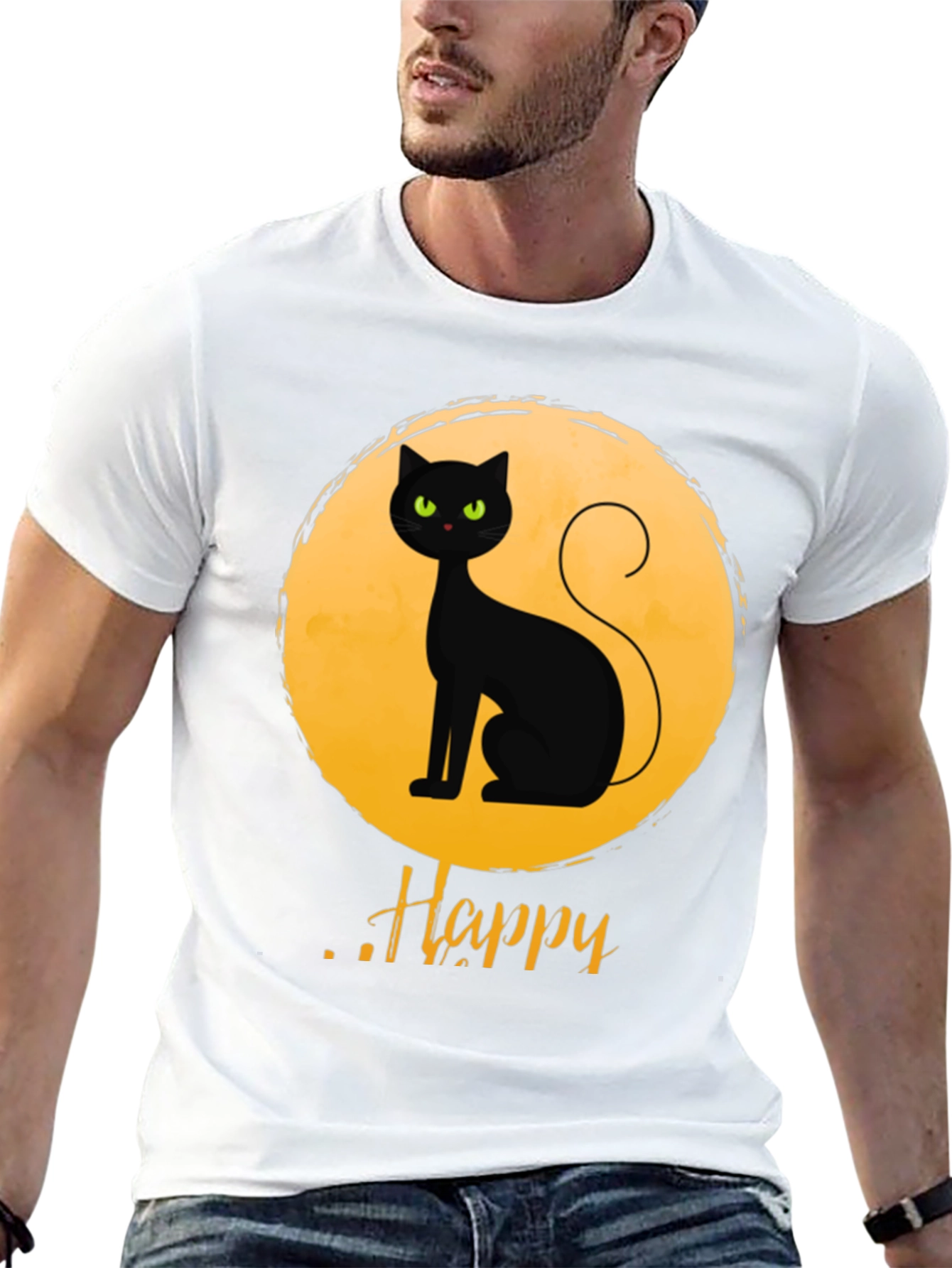 Halloween Black Cat T-Shirt