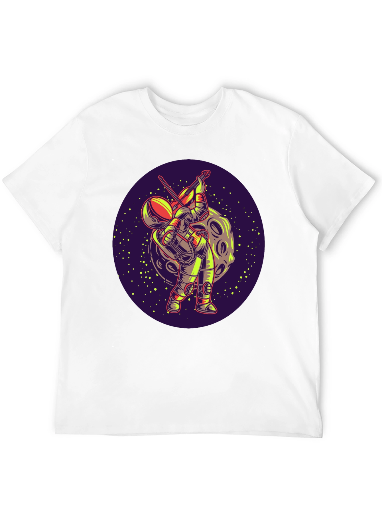 Astronaut Violinist Graphic Tee - Space Music Shirt