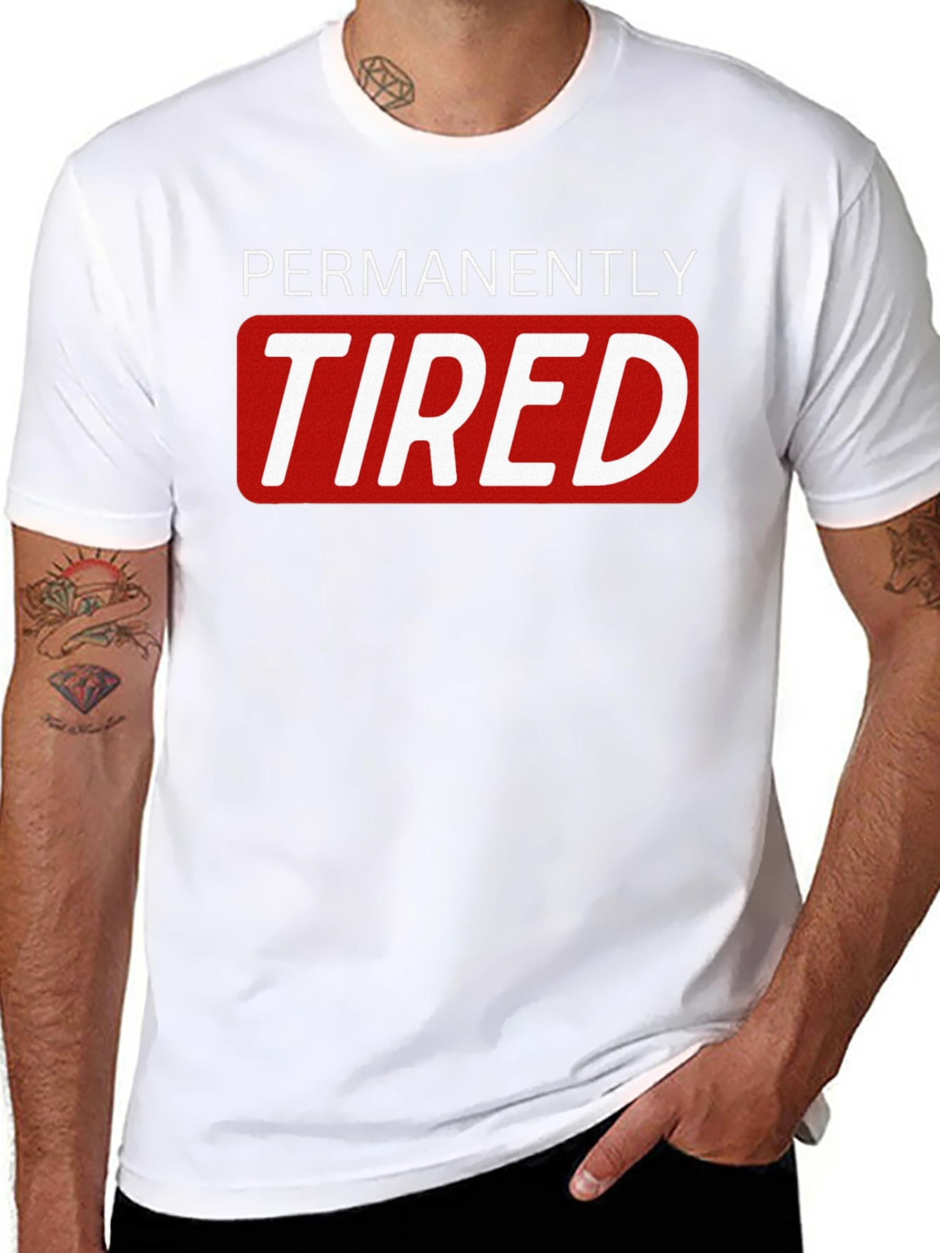 Permanently Tired Graphic T-Shirt - Black