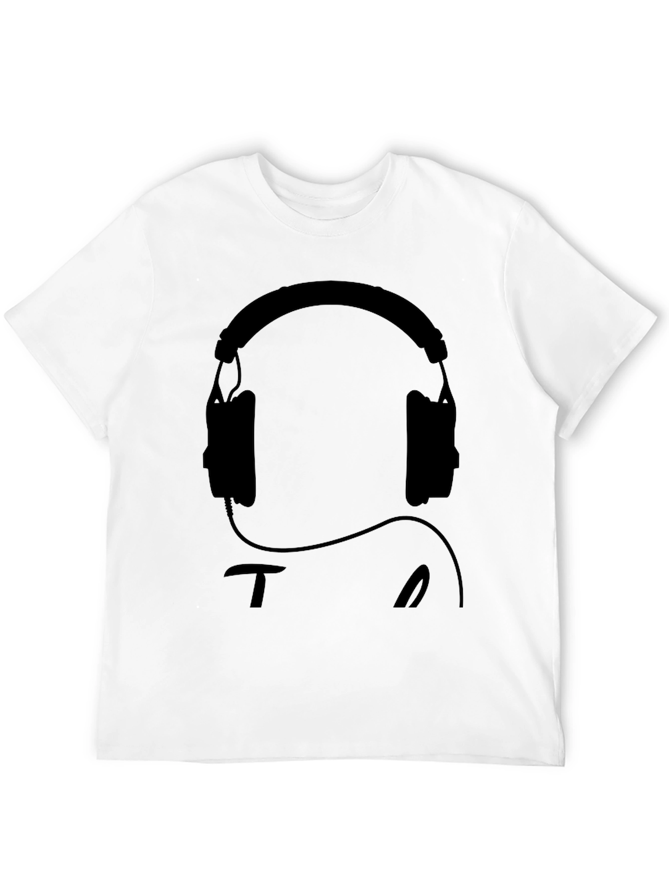Black Headphone Graphic Tee - Music Lovers Apparel