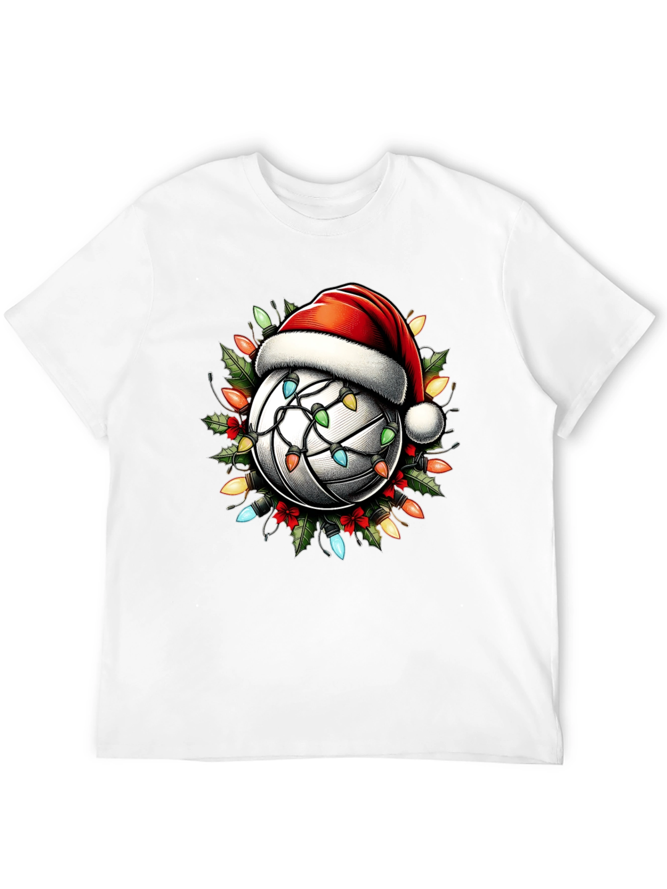 Christmas Volleyball T-Shirt - Holiday Lights