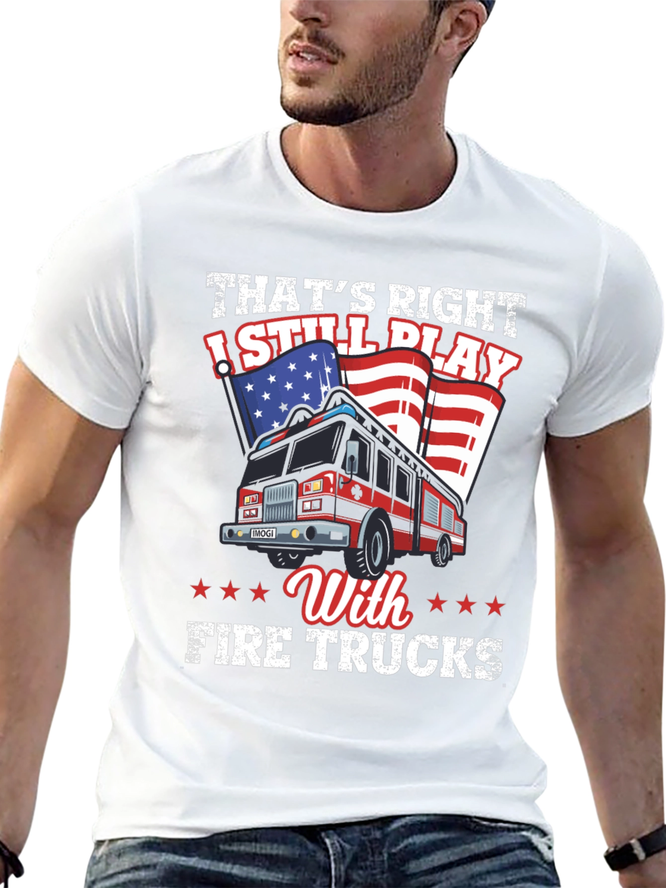 Fire Truck T-Shirt: Still Play With Fire Trucks Tee