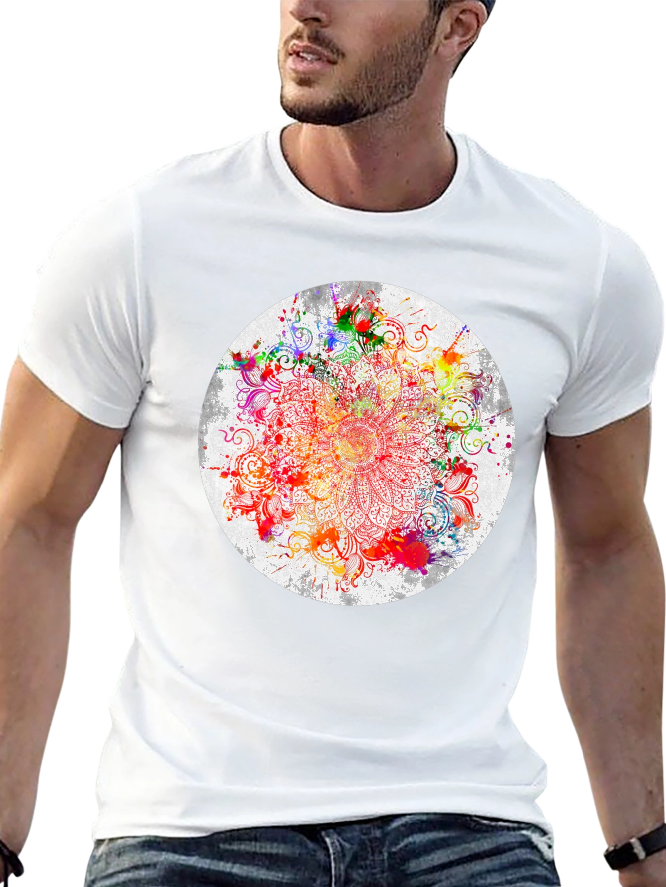 Vibrant Mandala Graphic T-Shirt