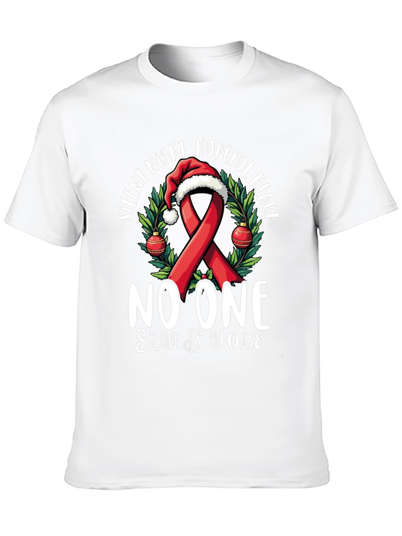 Hopeful Heart Christmas Ribbon T-Shirt