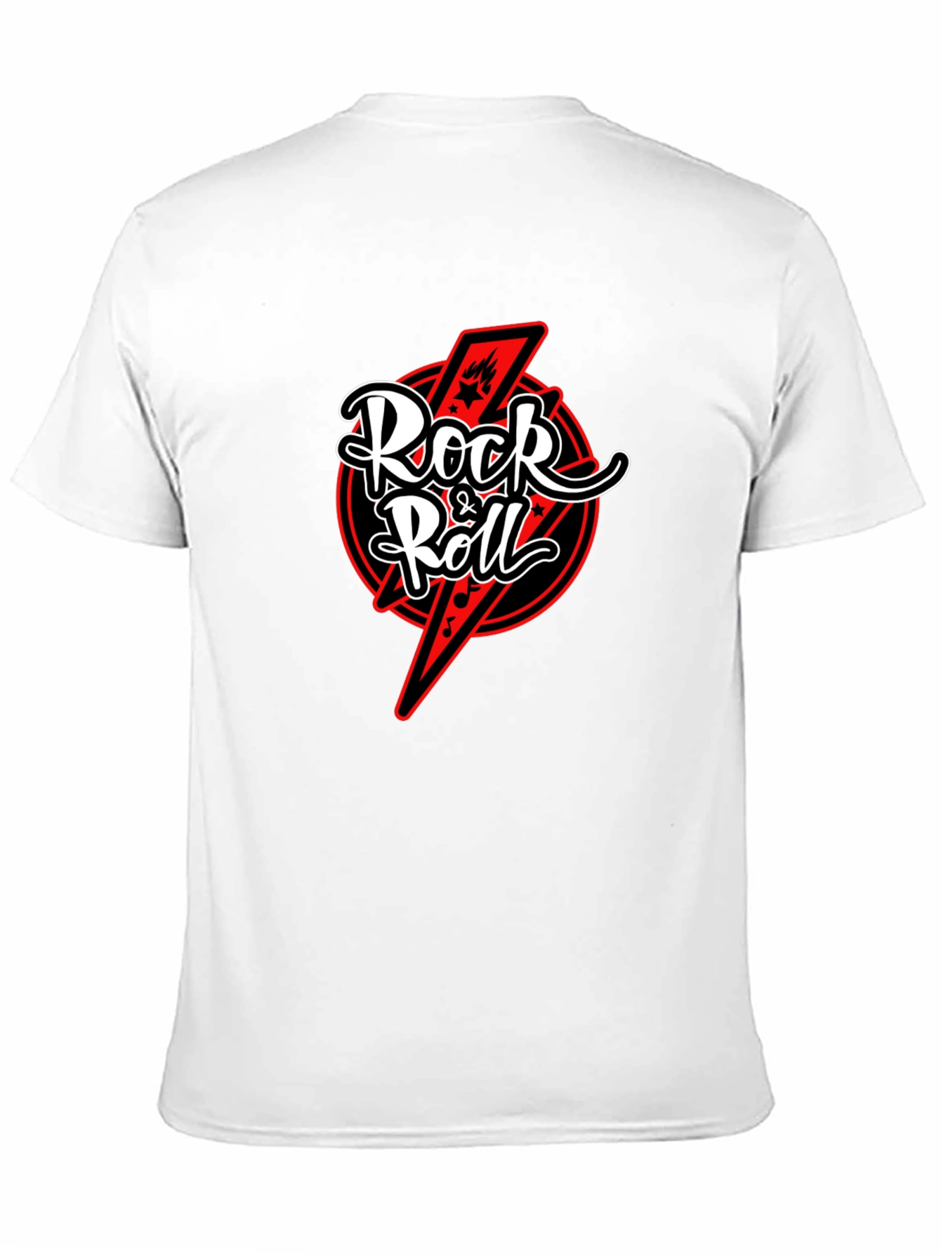 Rock & Roll Graphic Tee - Black Cotton T-Shirt