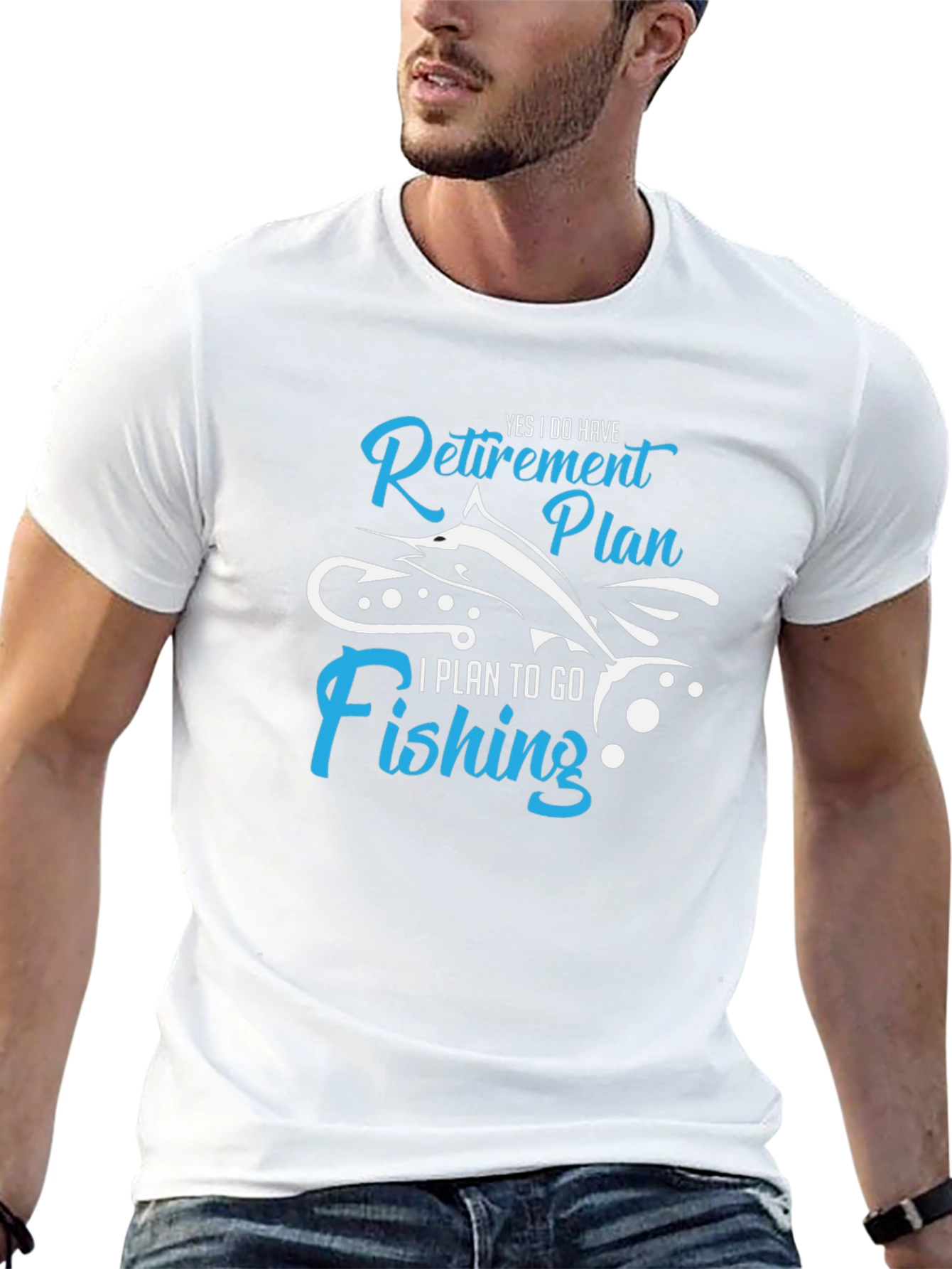 Retirement Plan Fishing Graphic T-Shirt