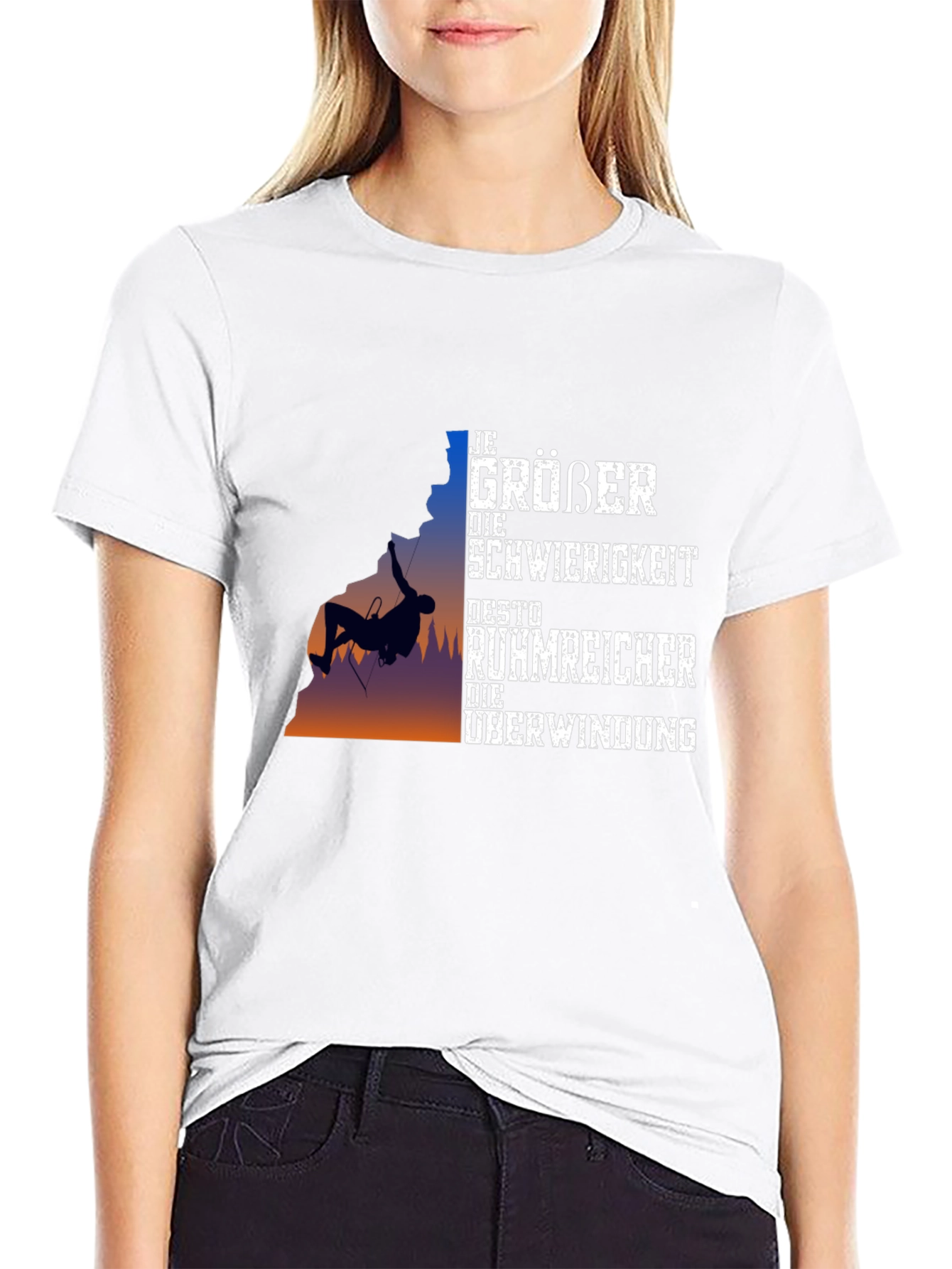 Motivational Climbing T-Shirt - Overcome Challenges!