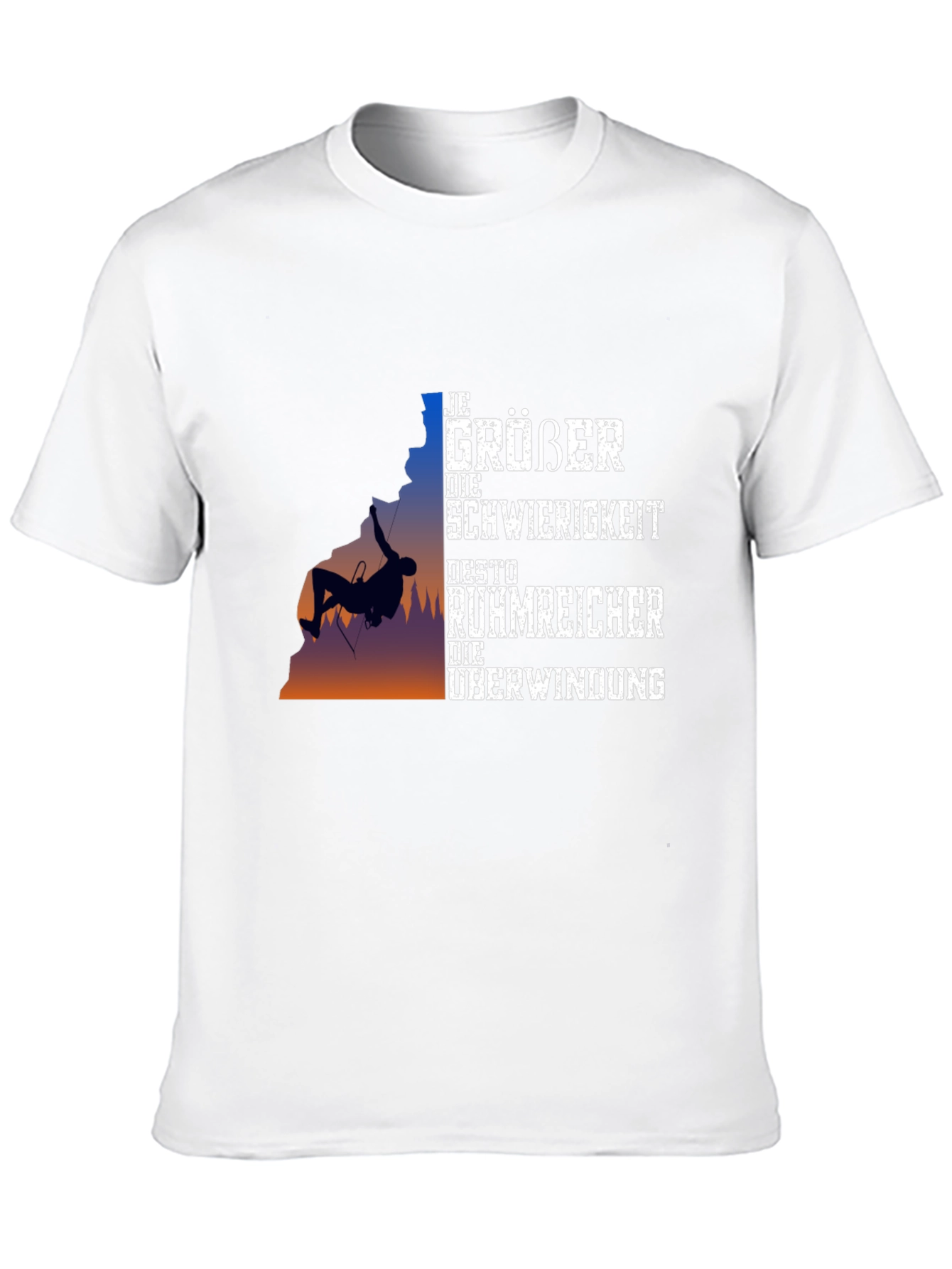 Motivational Climbing T-Shirt - Overcome Challenges!