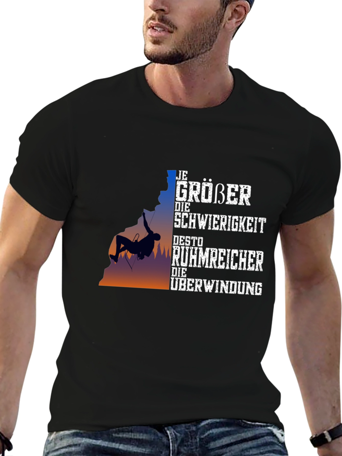 Motivational Climbing T-Shirt - Overcome Challenges!