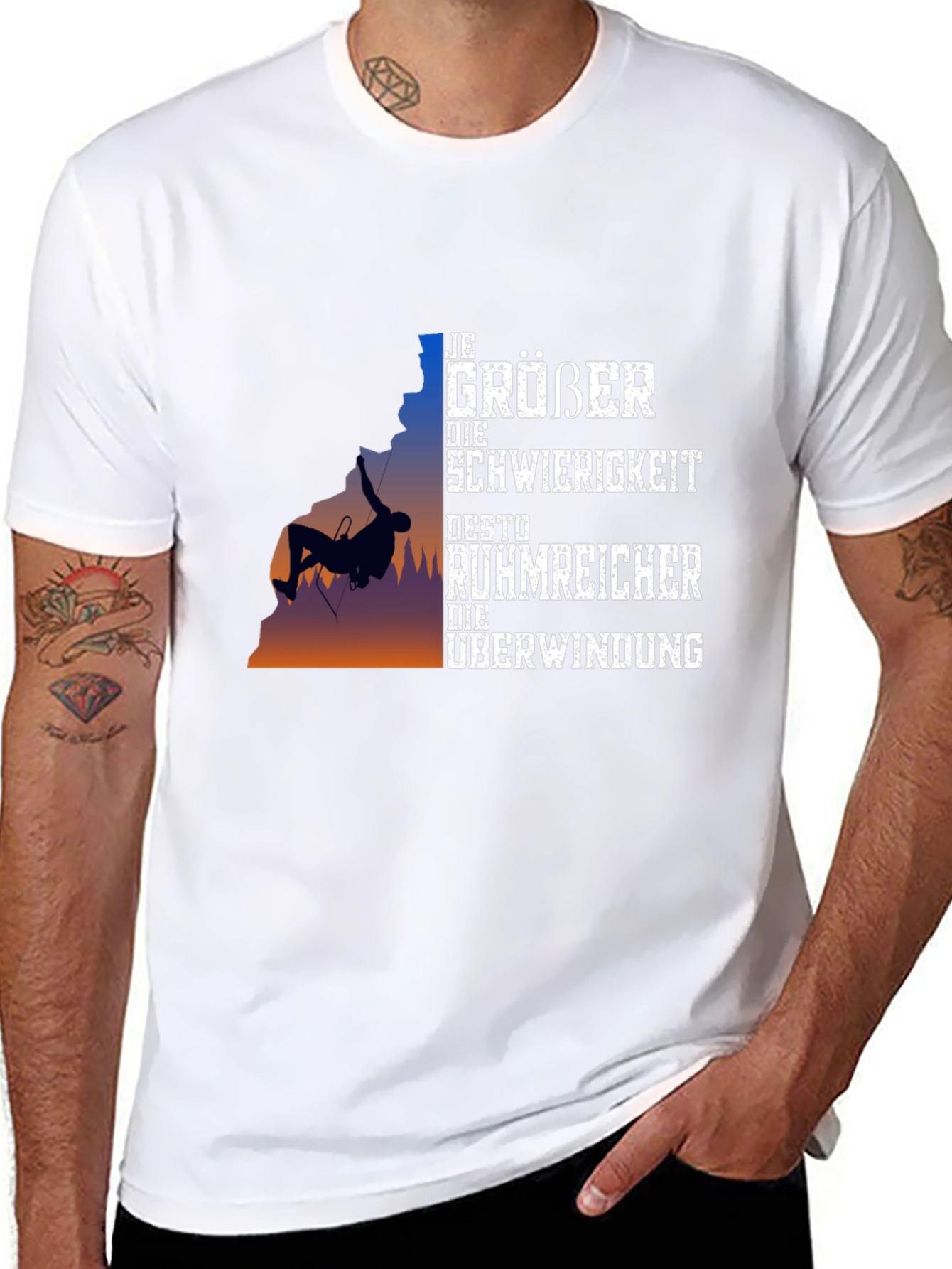 Motivational Climbing T-Shirt - Overcome Challenges!