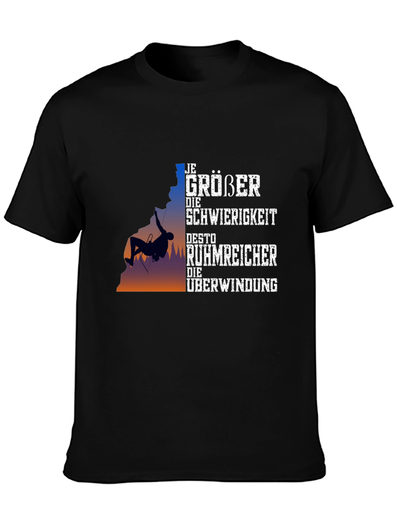 Motivational Climbing T-Shirt - Overcome Challenges!