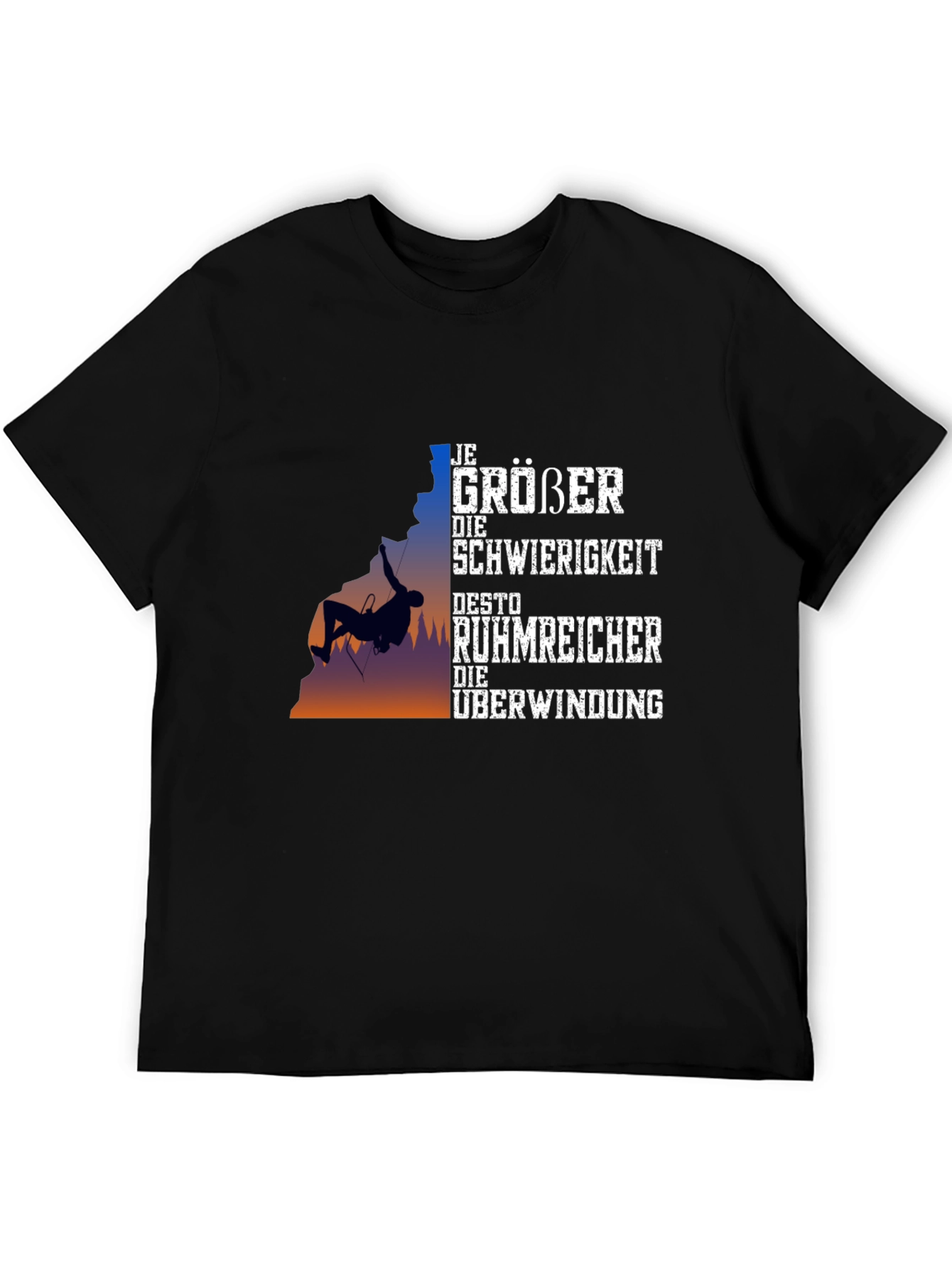 Motivational Climbing T-Shirt - Overcome Challenges!