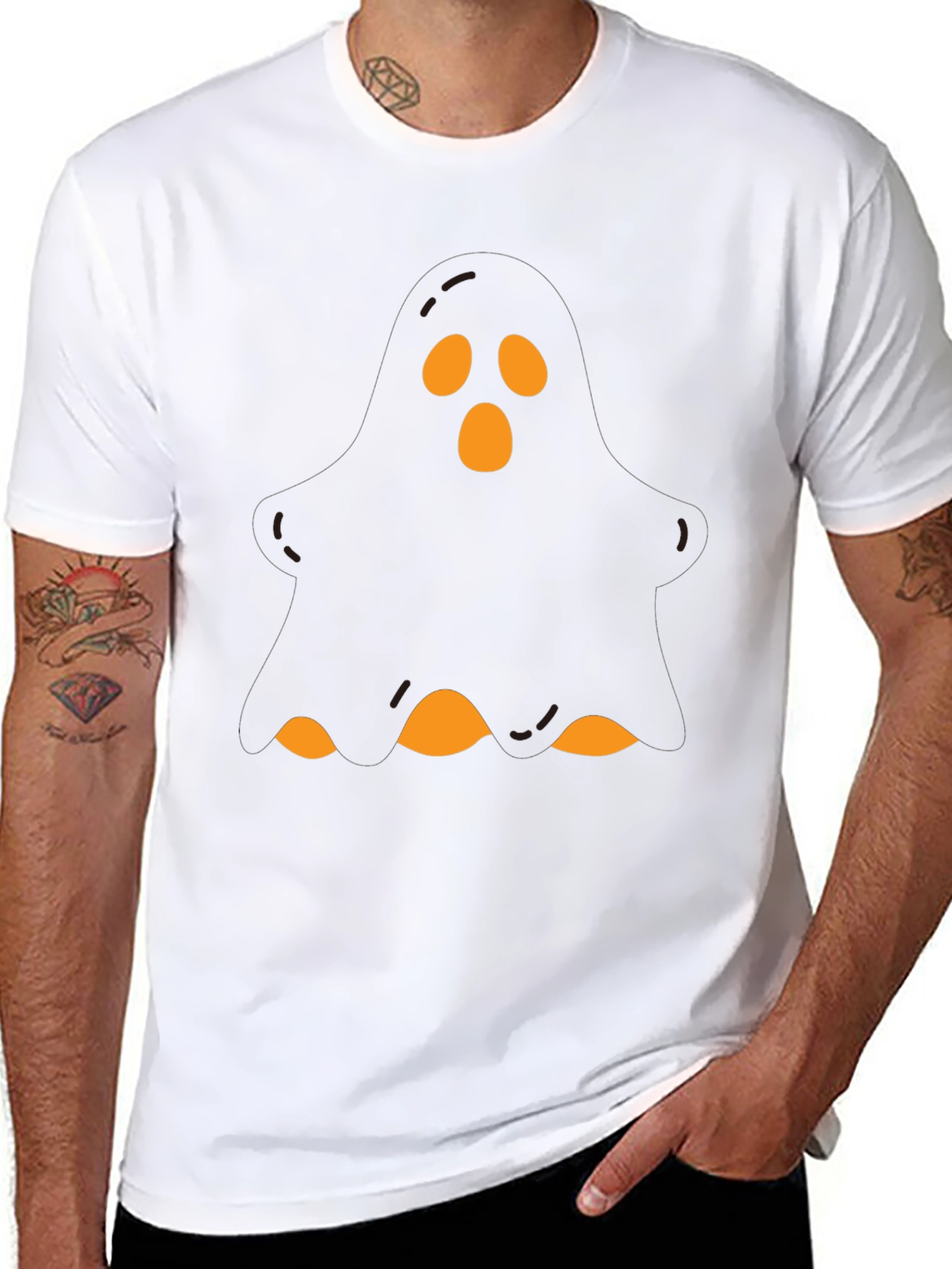 Ghost Graphic Tee - Spooky Season Shirt