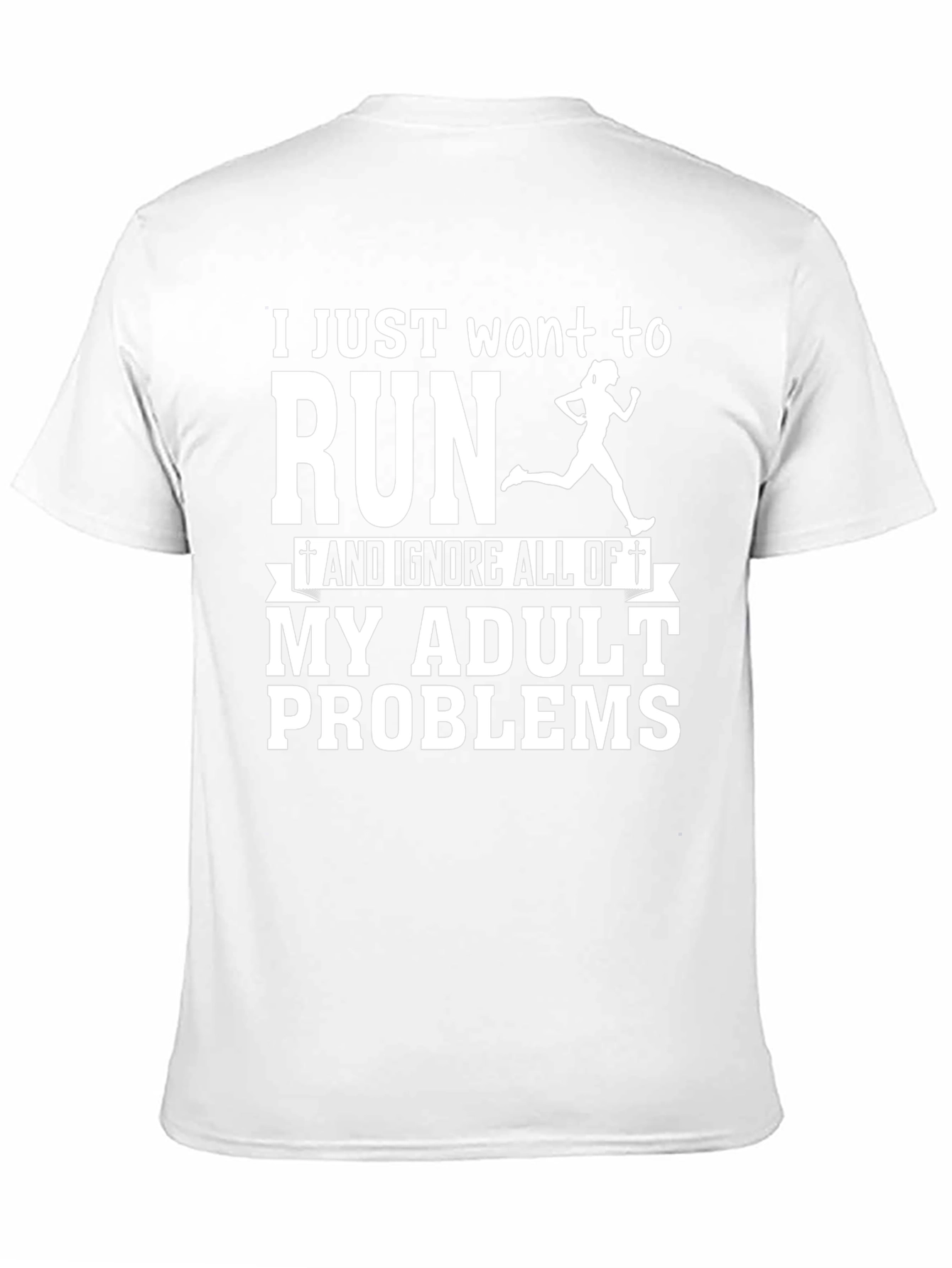 Run Adult Problems Graphic Tee - Black