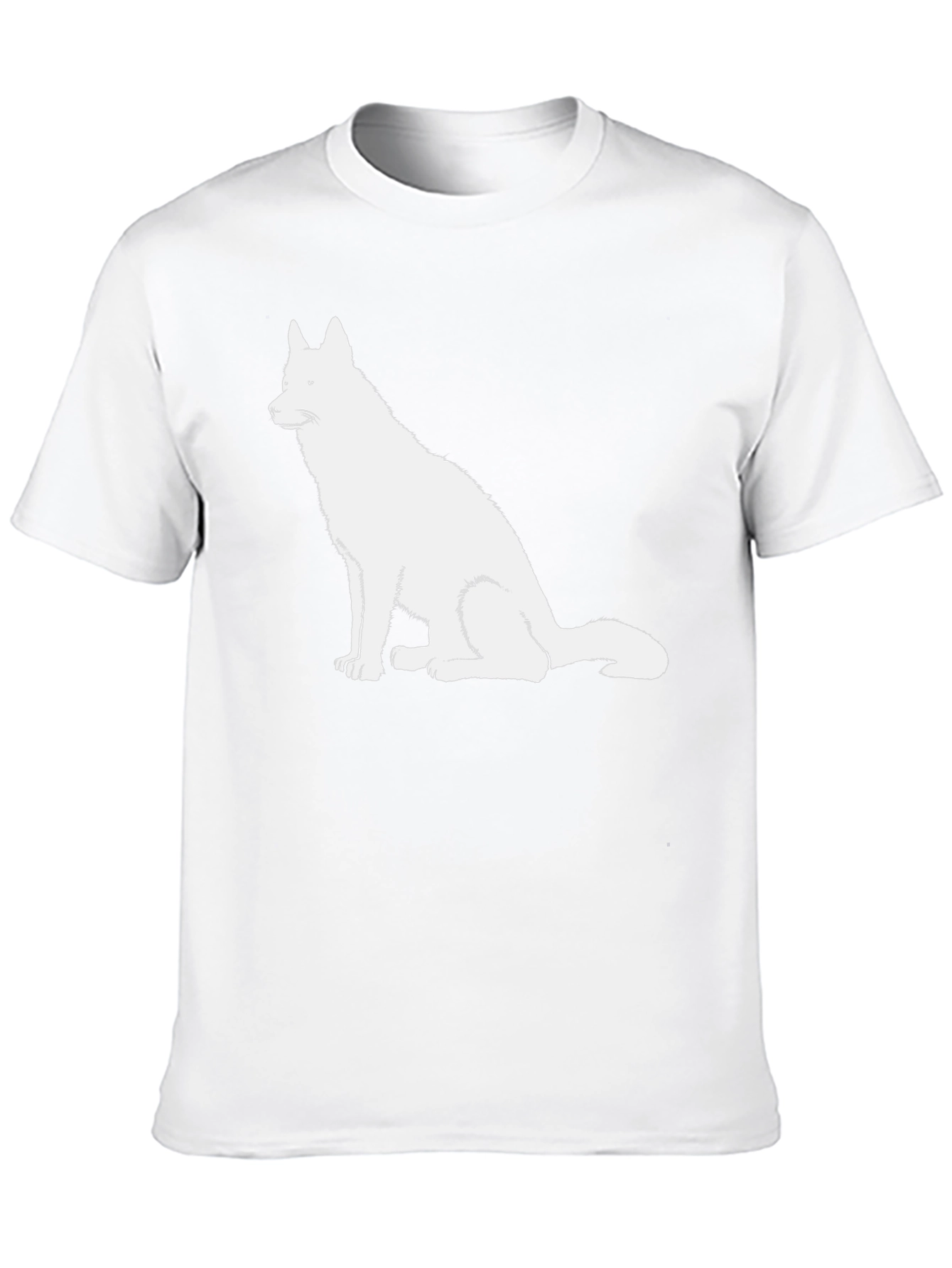 Dog Graphic Tee - Black Cotton T-Shirt