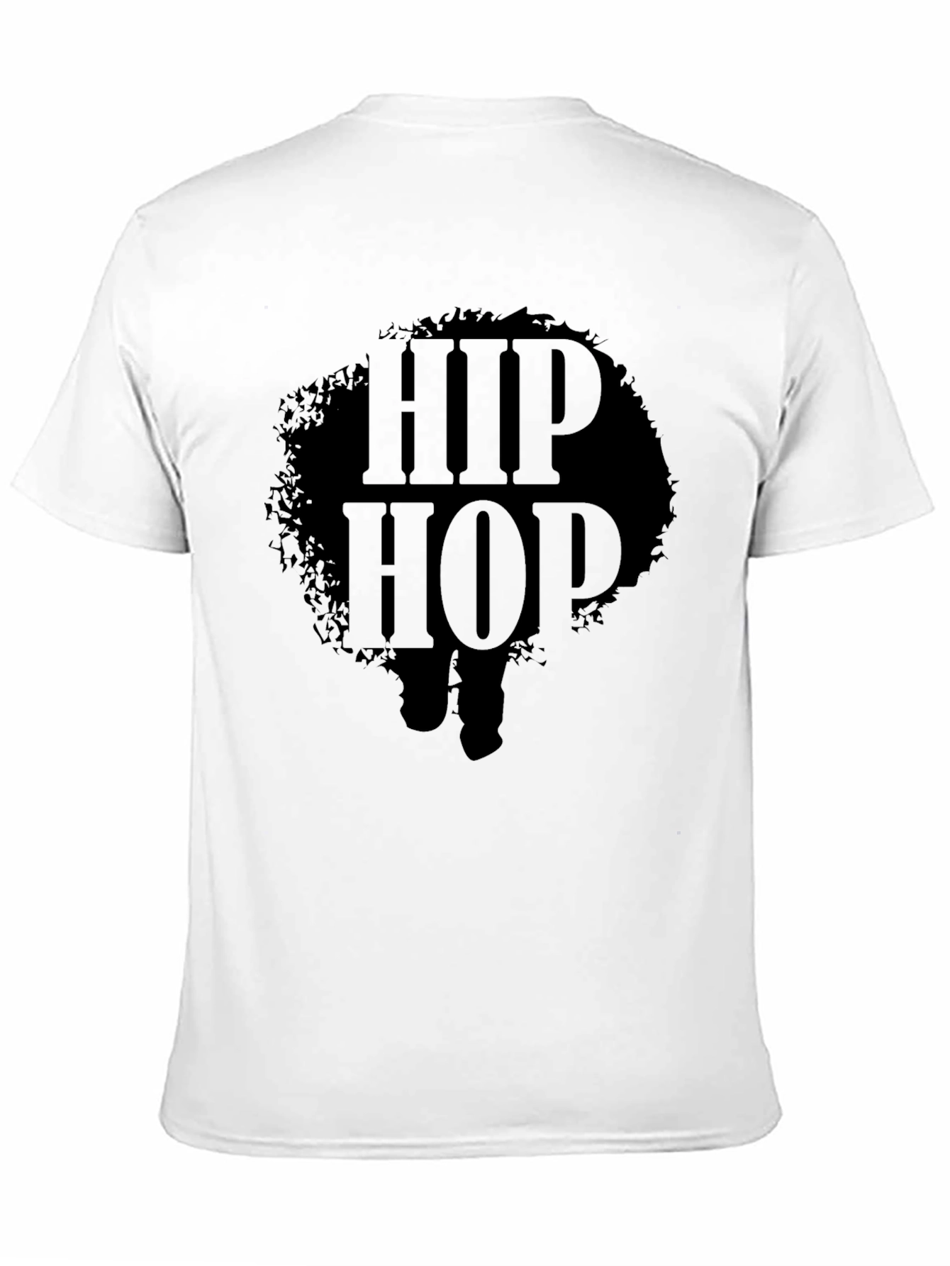 Hip Hop Graphic Print Black T-Shirt