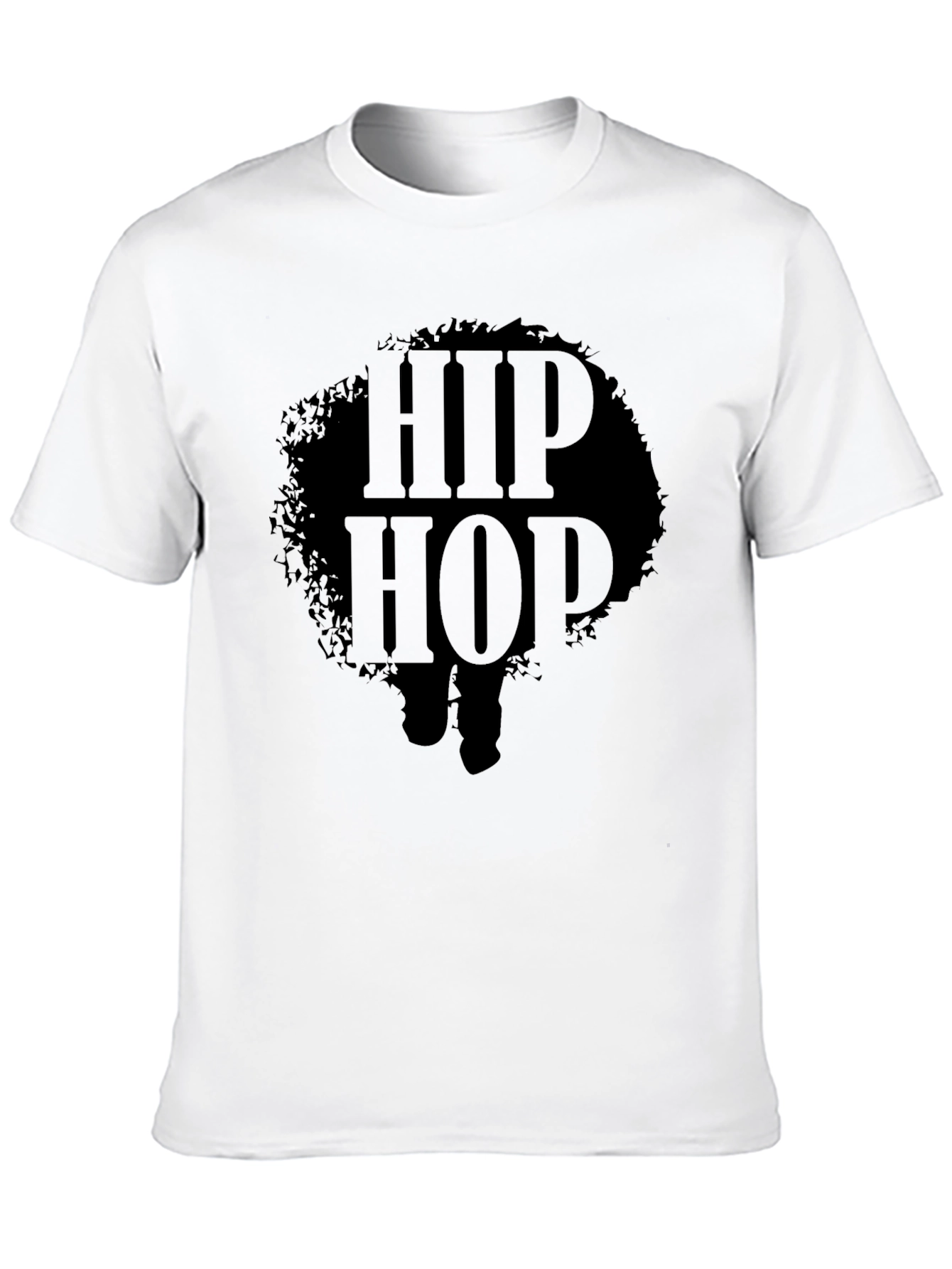Hip Hop Graphic Print Black T-Shirt
