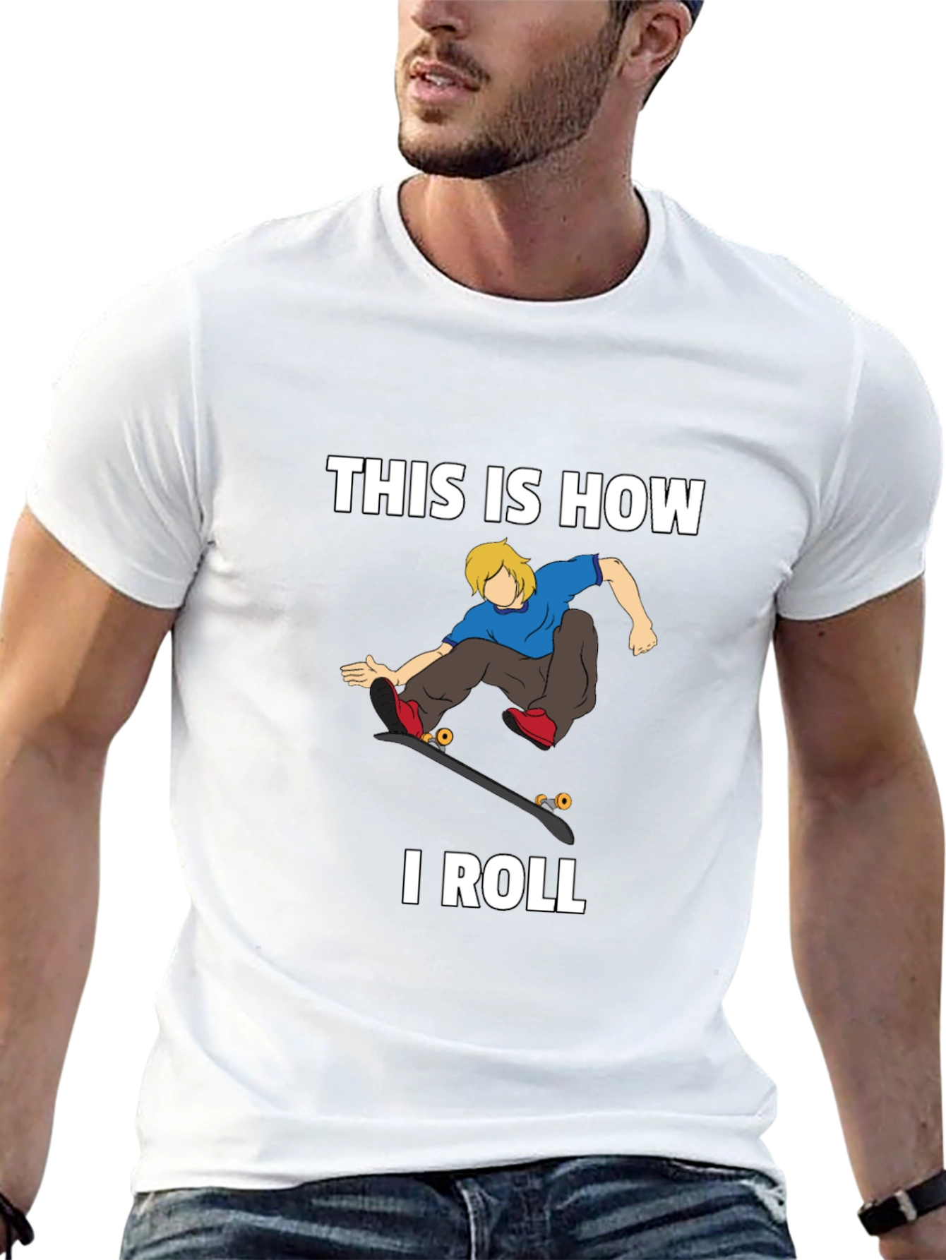 This is How I Roll Skater Graphic T-Shirt