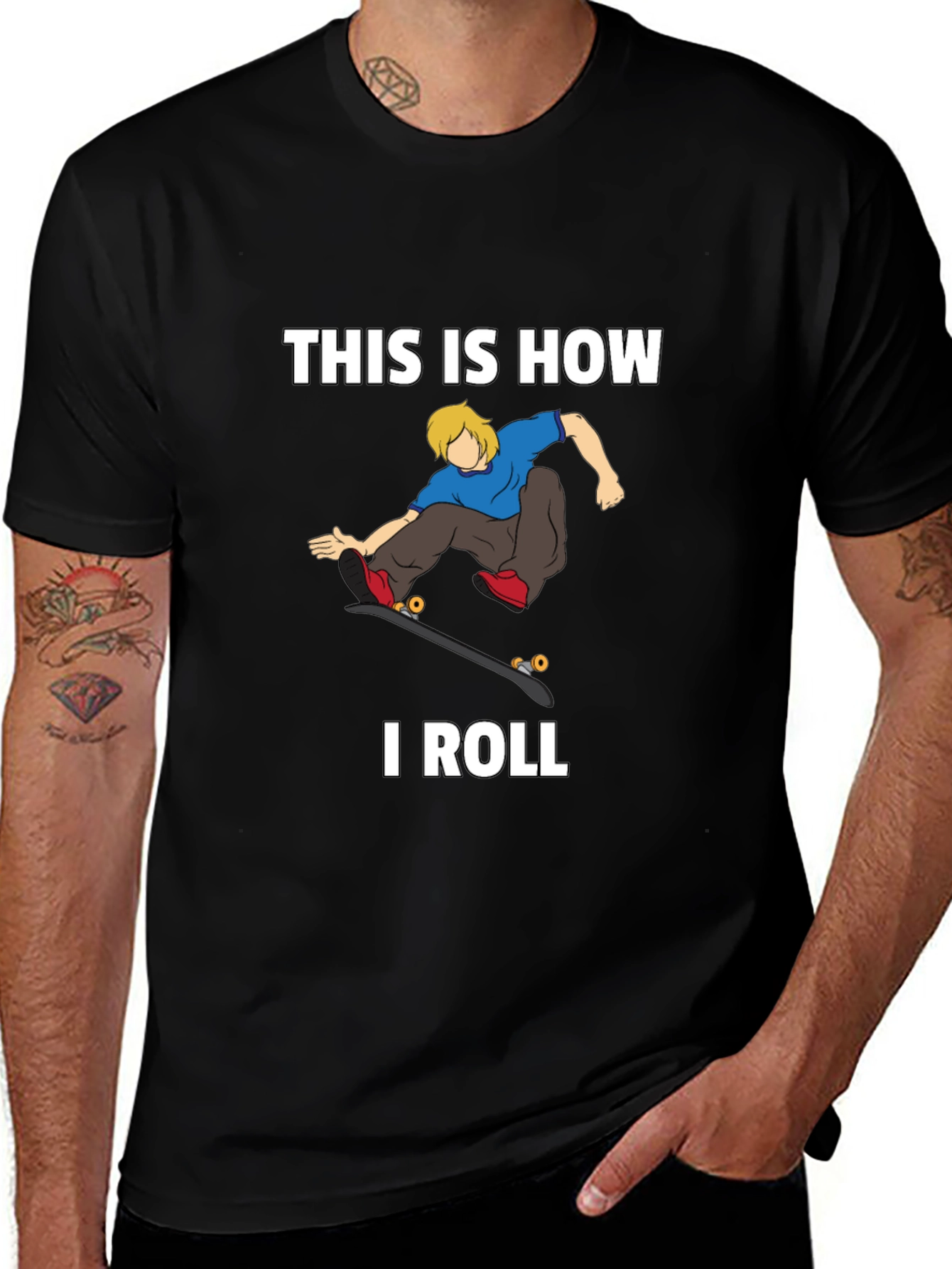 This is How I Roll Skater Graphic T-Shirt