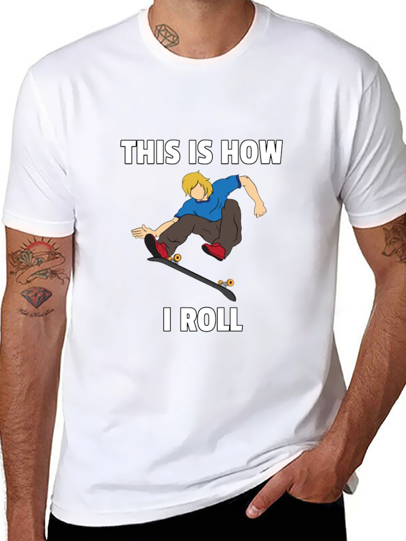 This is How I Roll Skater Graphic T-Shirt