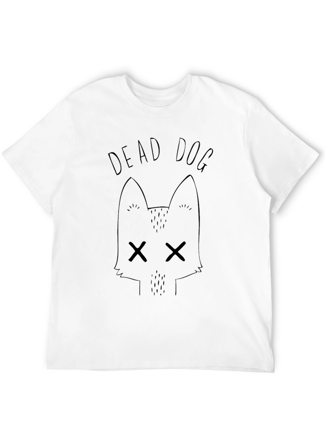 Dead Dog Graphic Print Black T-Shirt