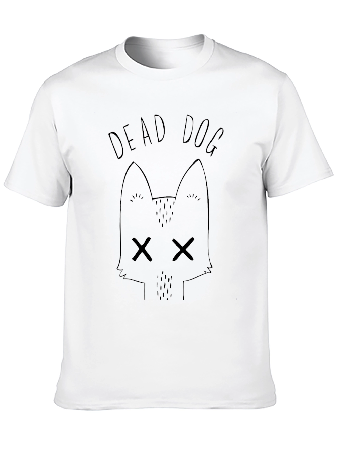 Dead Dog Graphic Print Black T-Shirt