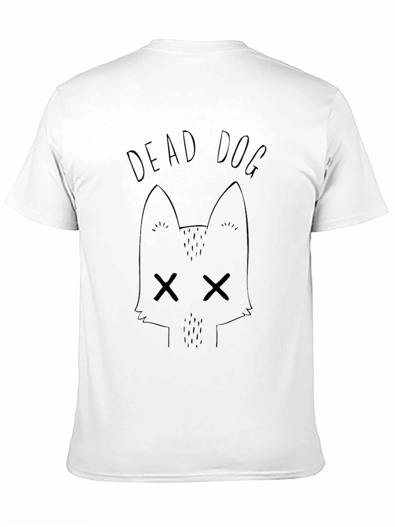 Dead Dog Graphic Print Black T-Shirt