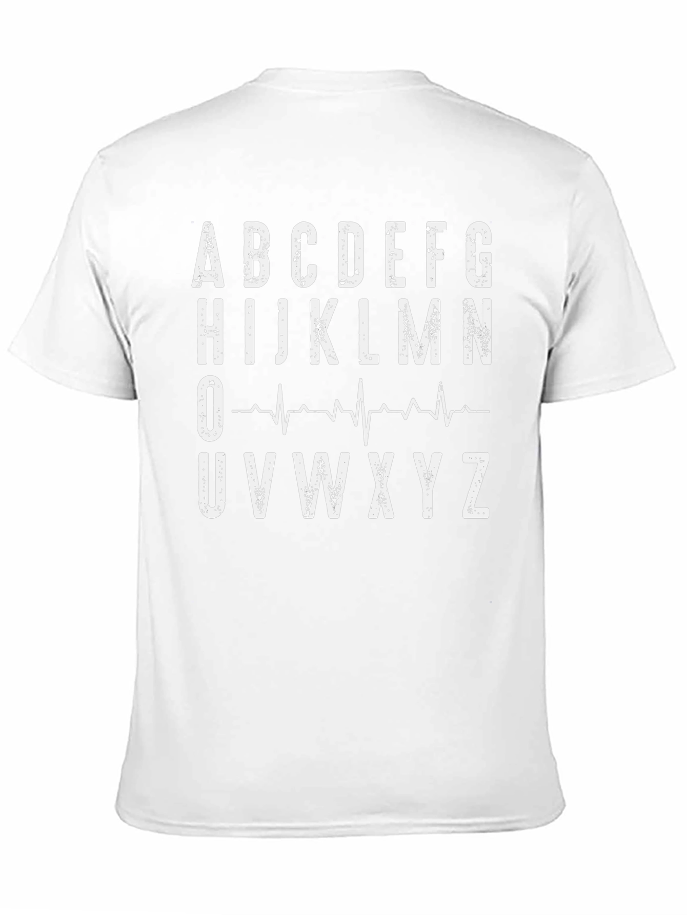 Alphabet Heartbeat Graphic Tee - Mens Black T-Shirt