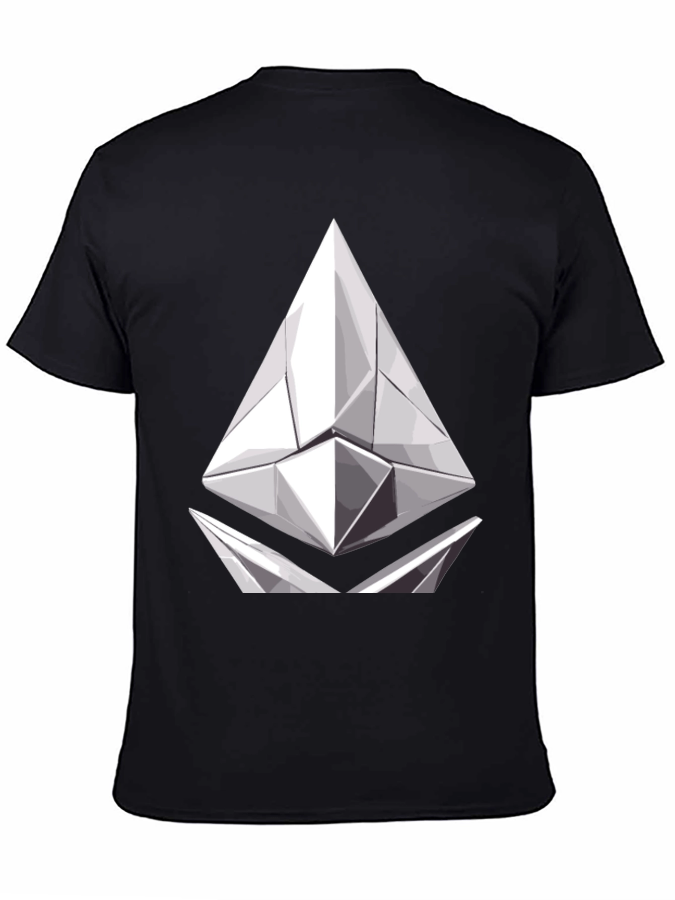 Geometric Prism Graphic Tee - Modern Black T-Shirt