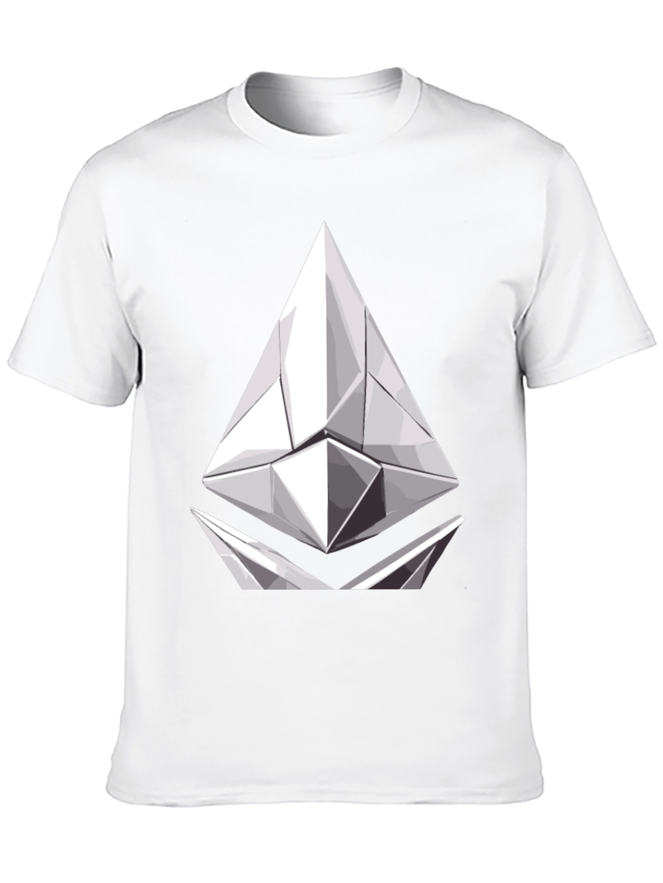 Geometric Prism Graphic Tee - Modern Black T-Shirt