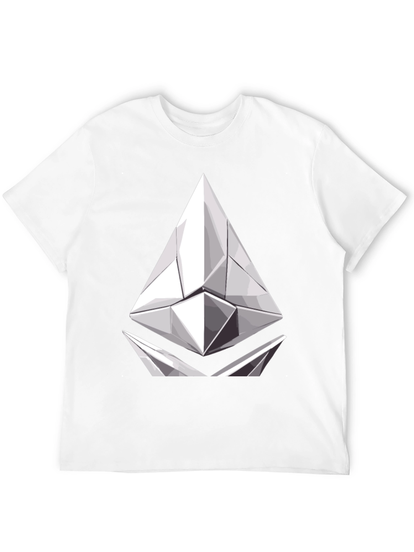 Geometric Prism Graphic Tee - Modern Black T-Shirt