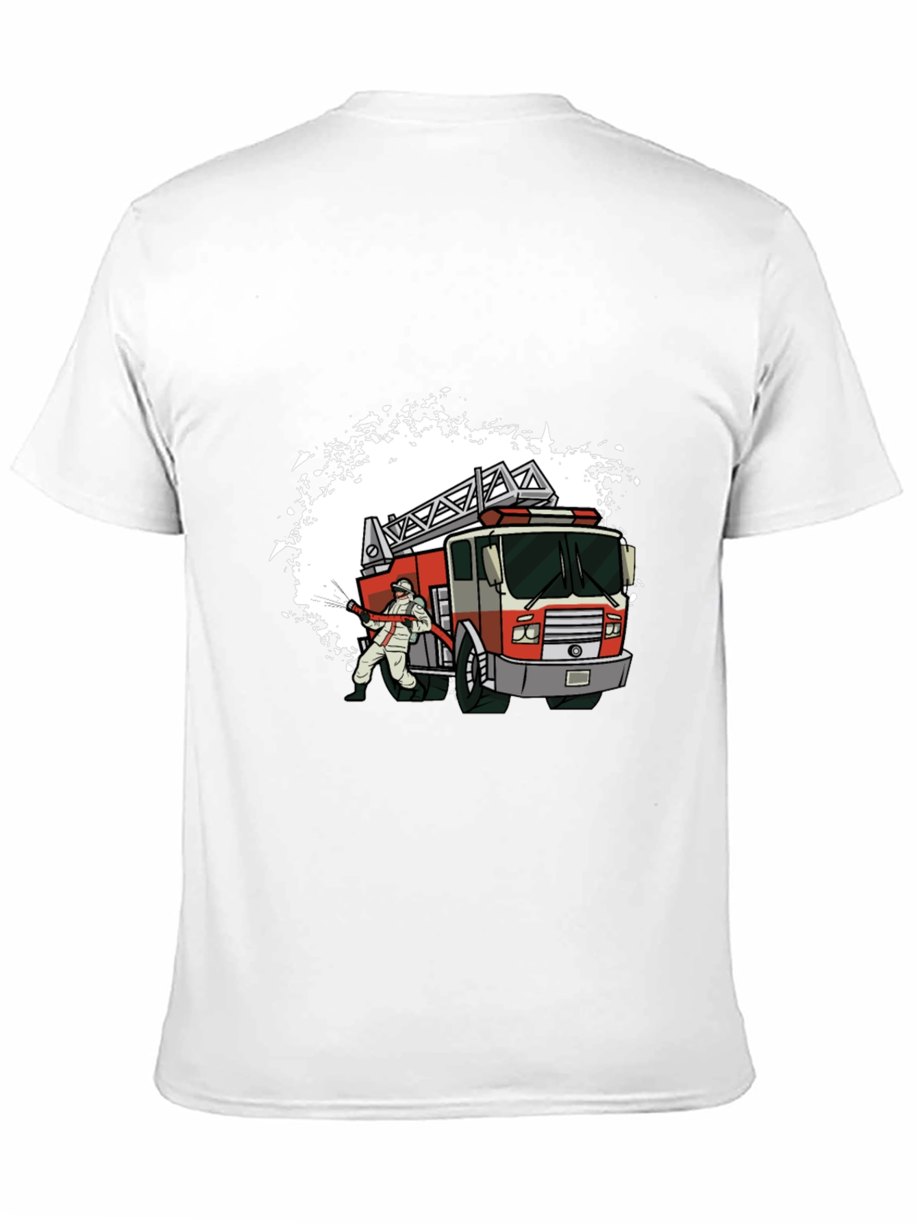 Firefighter T-Shirt with Fire Truck Design