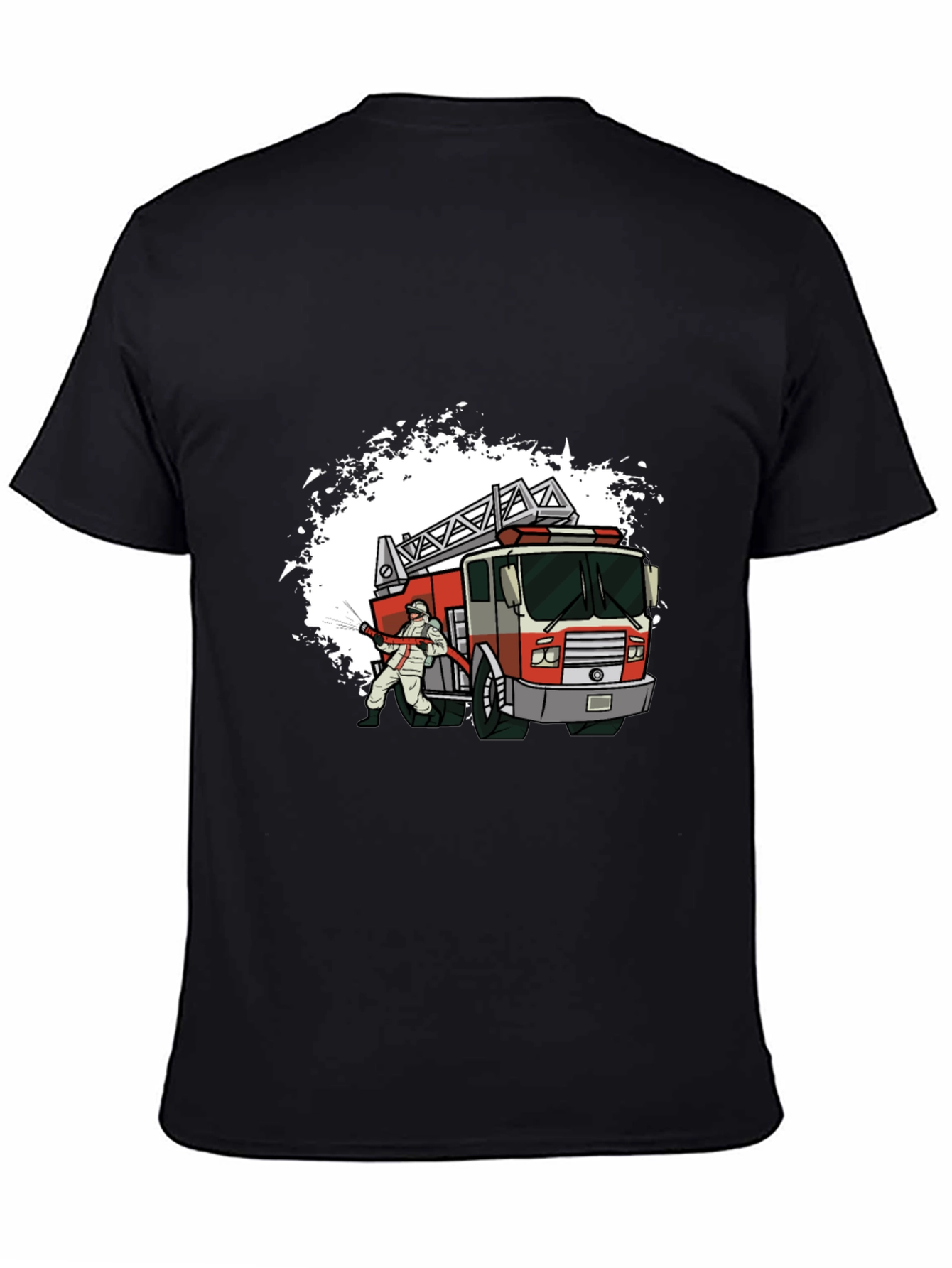 Firefighter T-Shirt with Fire Truck Design